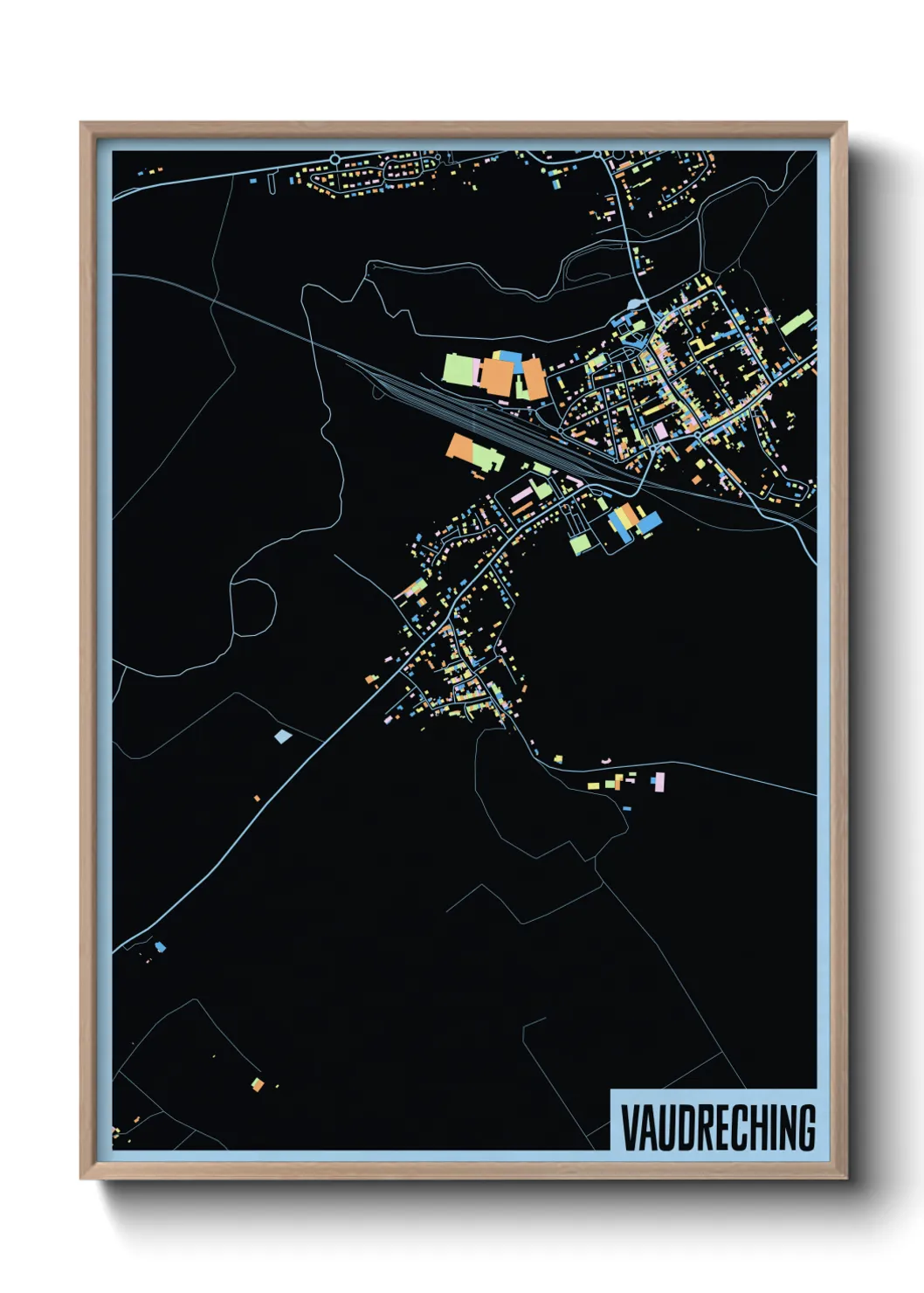 Une affiche de carte sur Vaudreching