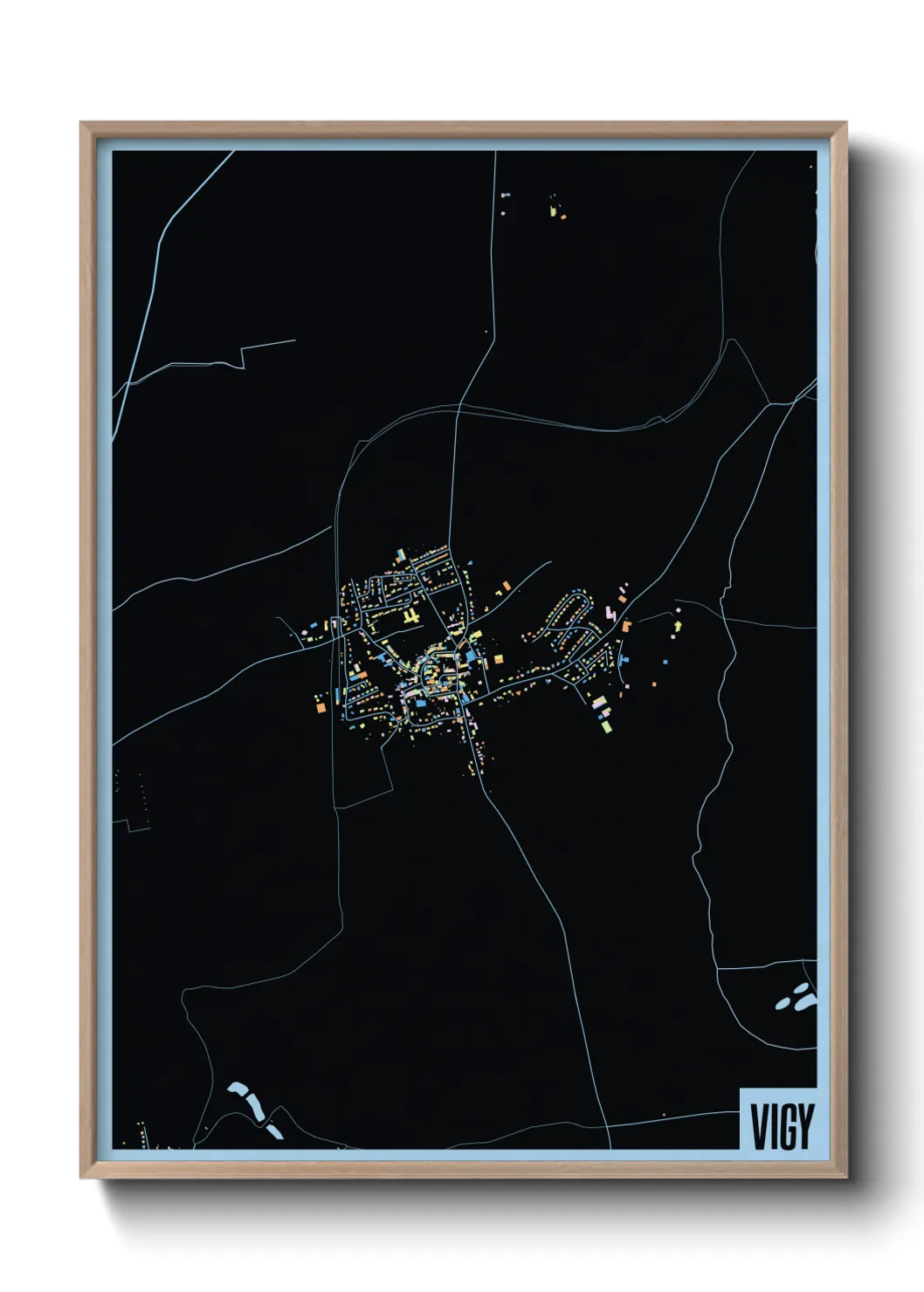 Une affiche de carte sur Vigy