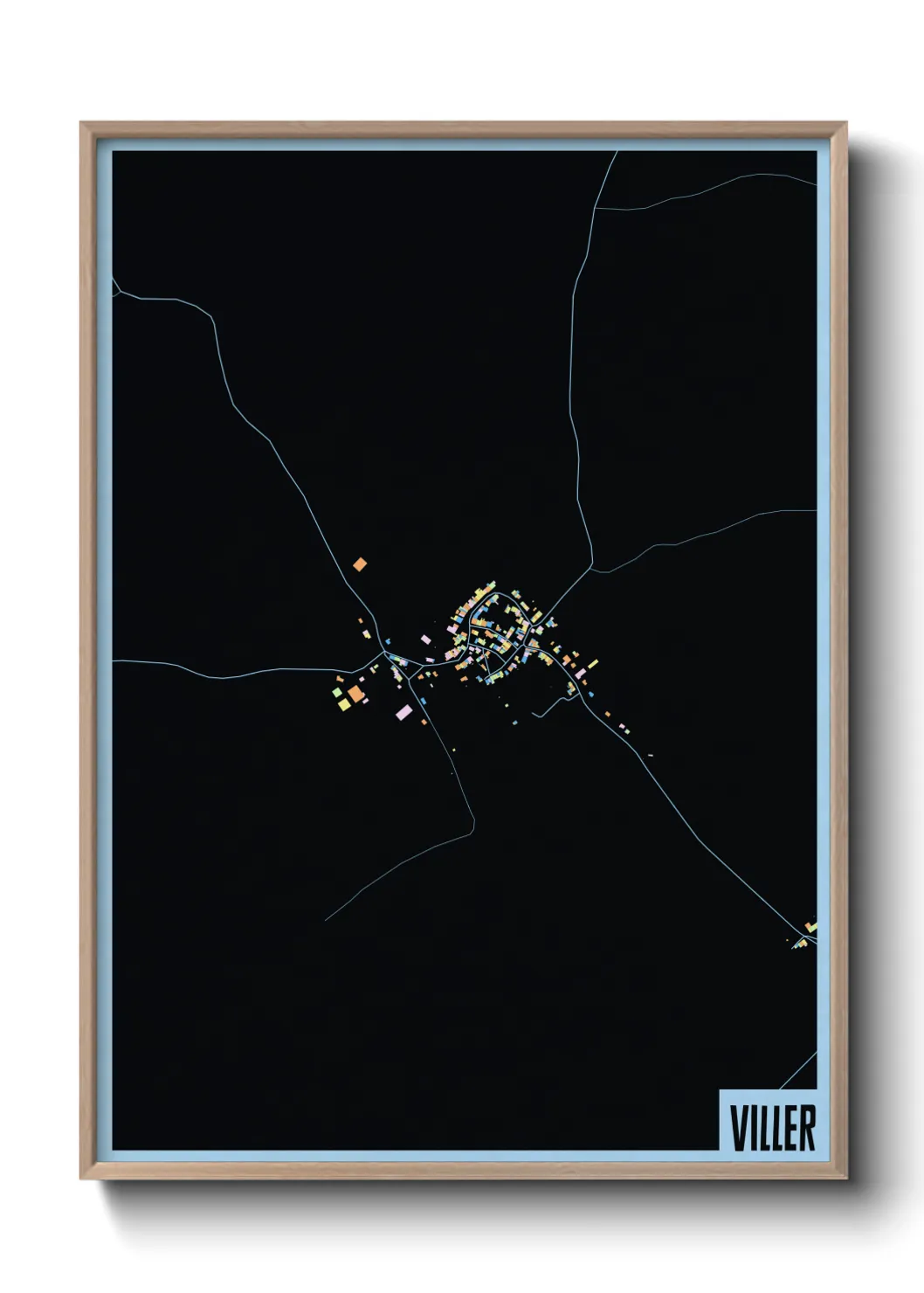 Une affiche de carte sur Viller