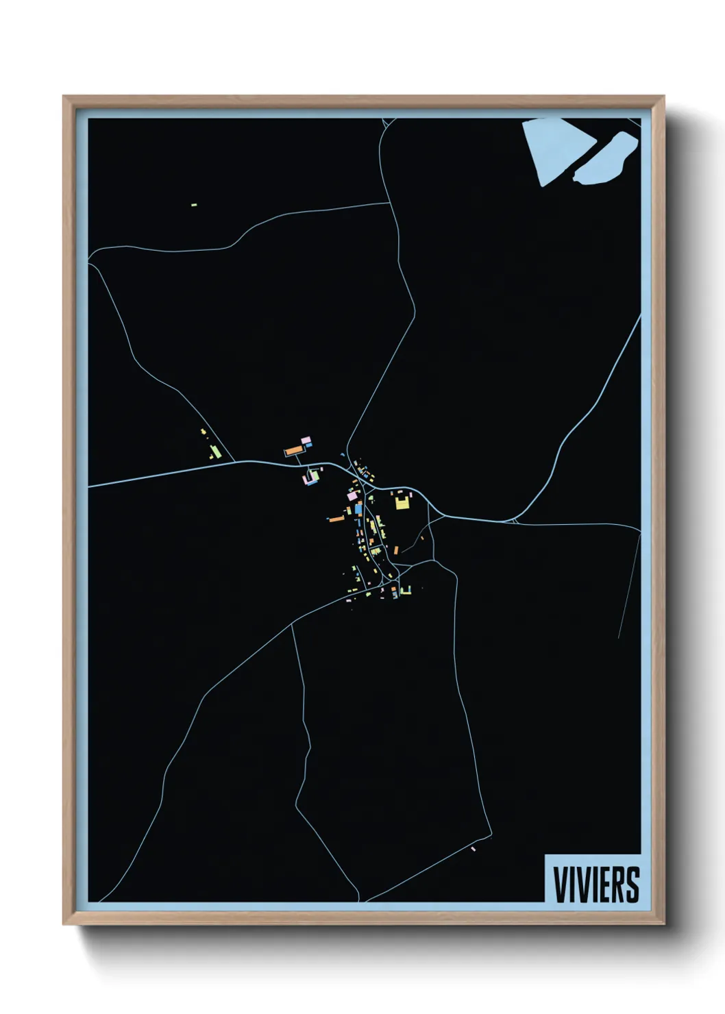 Une affiche de carte sur Viviers