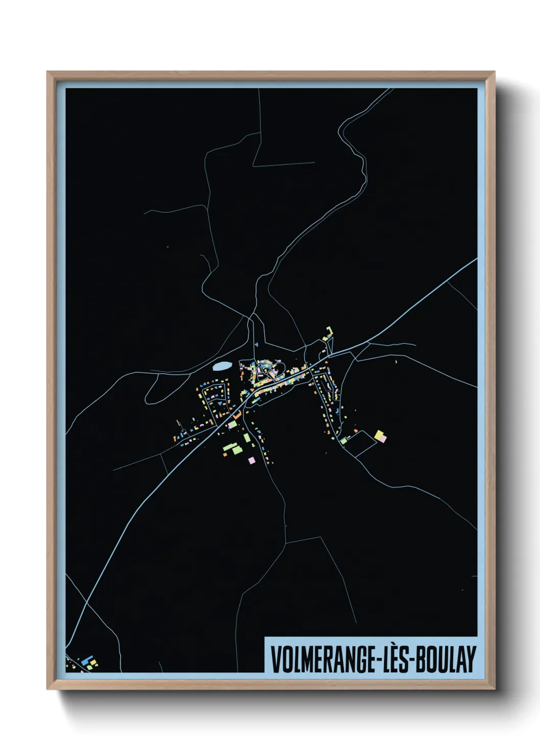 Une affiche de carte sur Volmerange-lès-Boulay