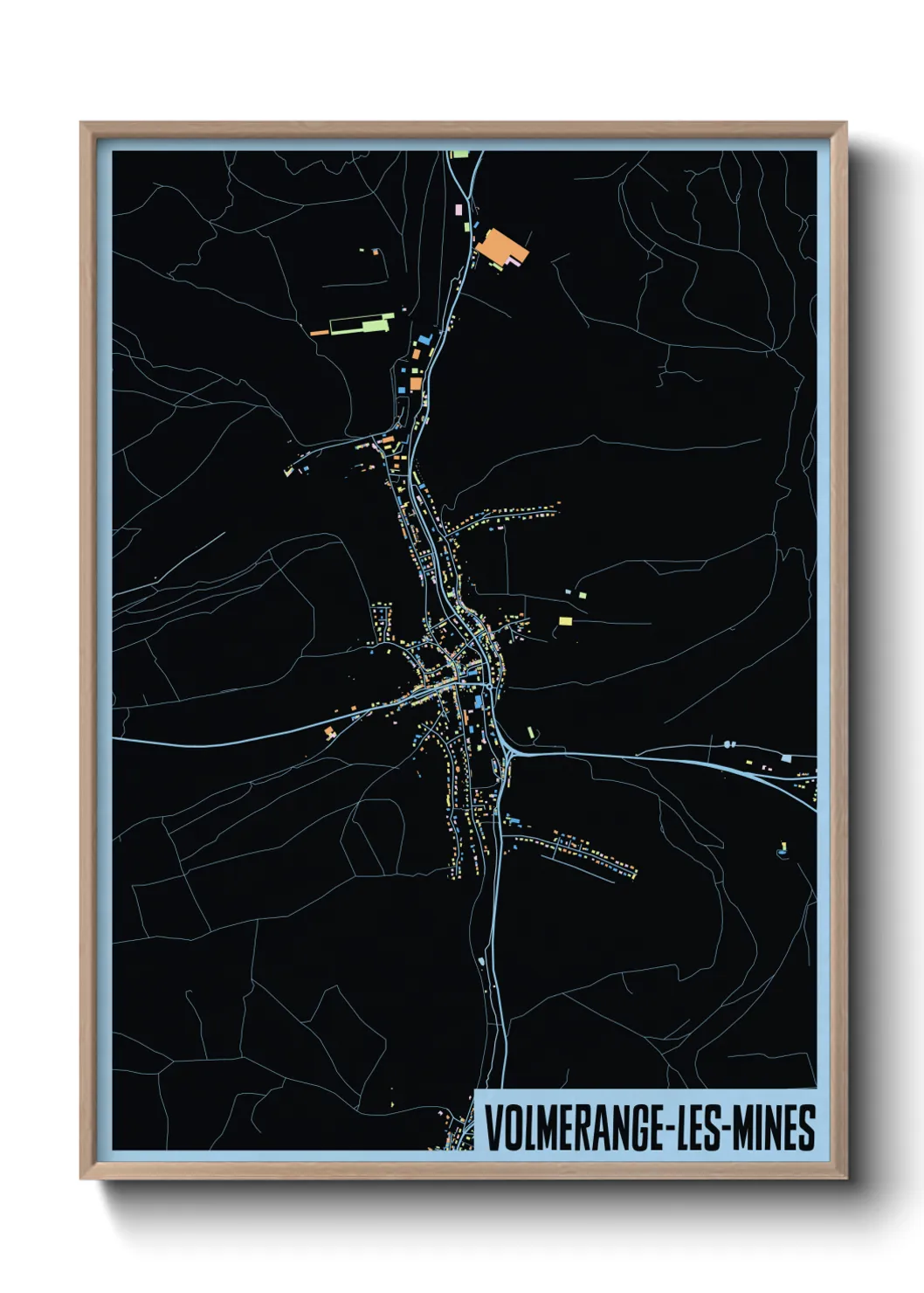 Une affiche de carte sur Volmerange-les-Mines