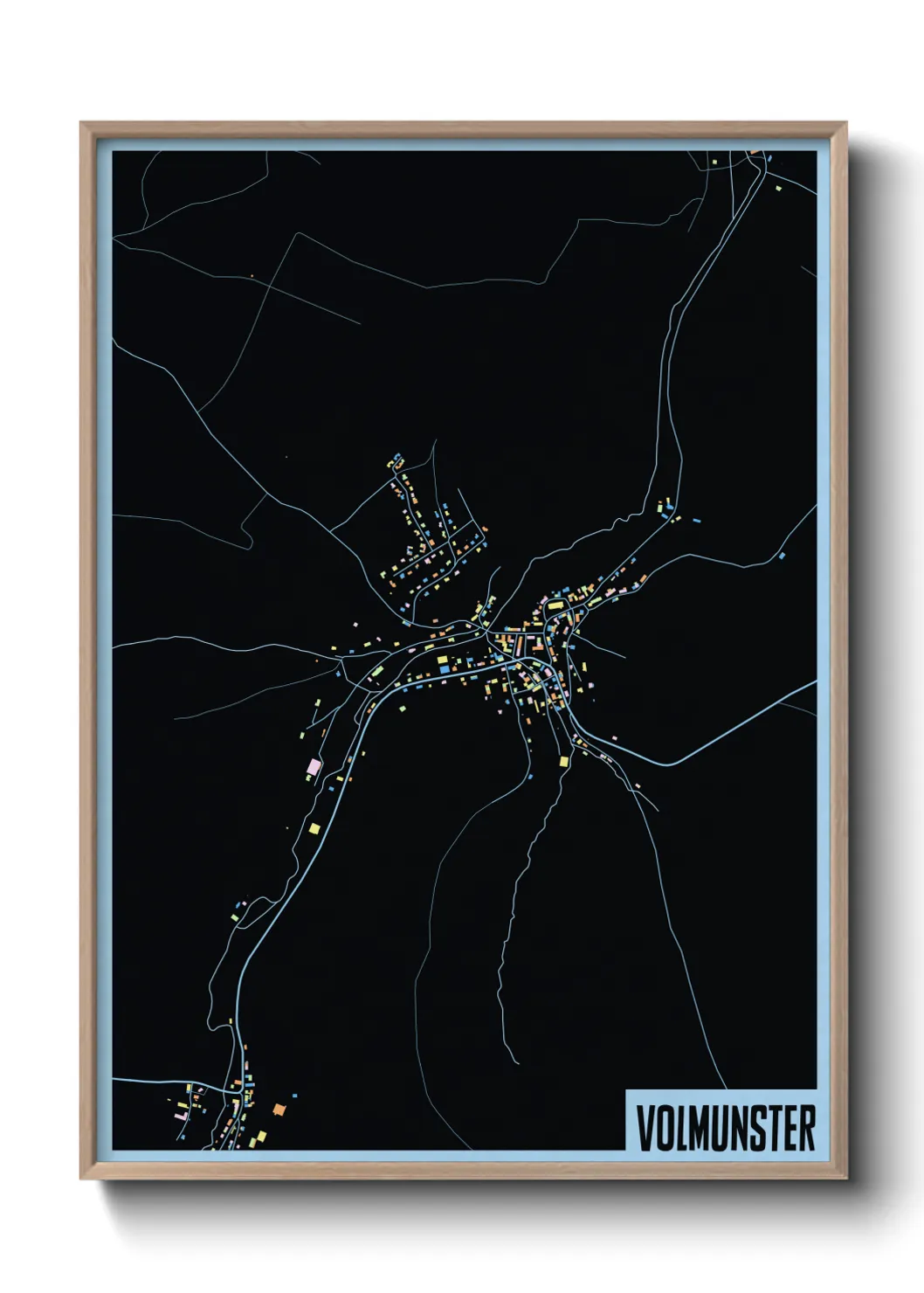 Une affiche de carte sur Volmunster