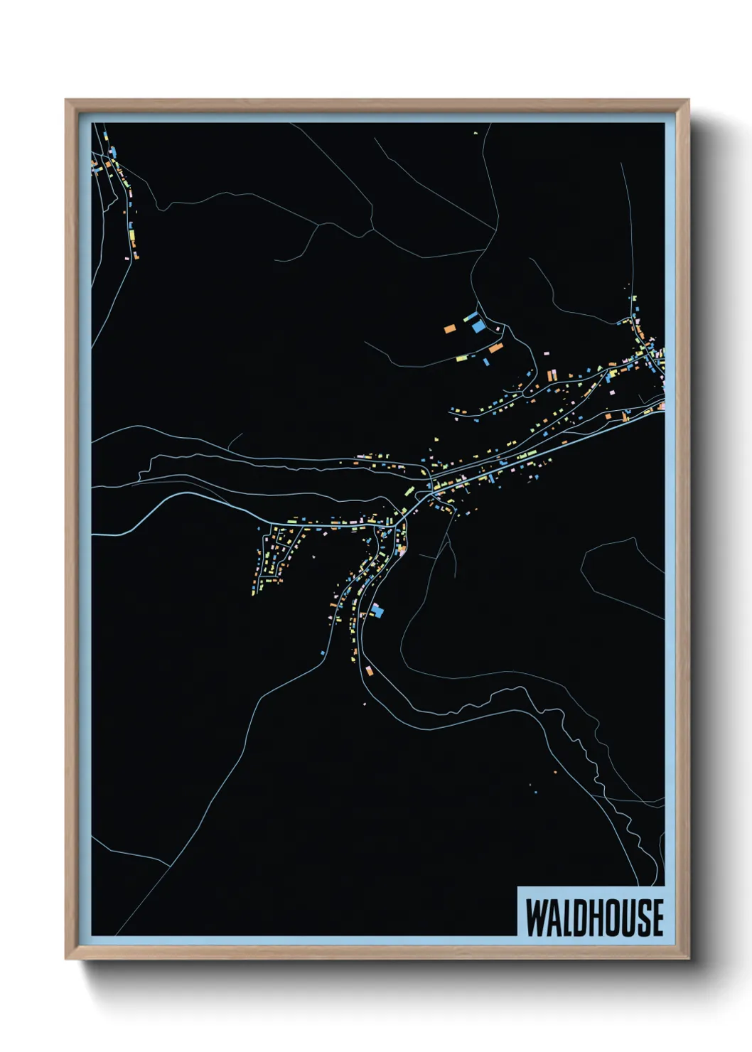 Une affiche de carte sur Waldhouse