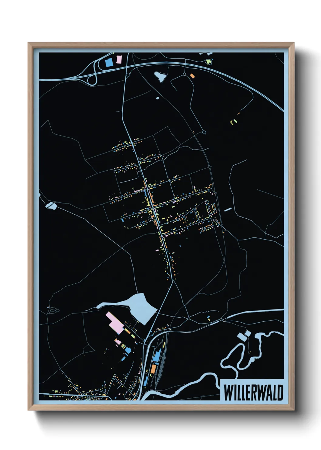 Une affiche de carte sur Willerwald