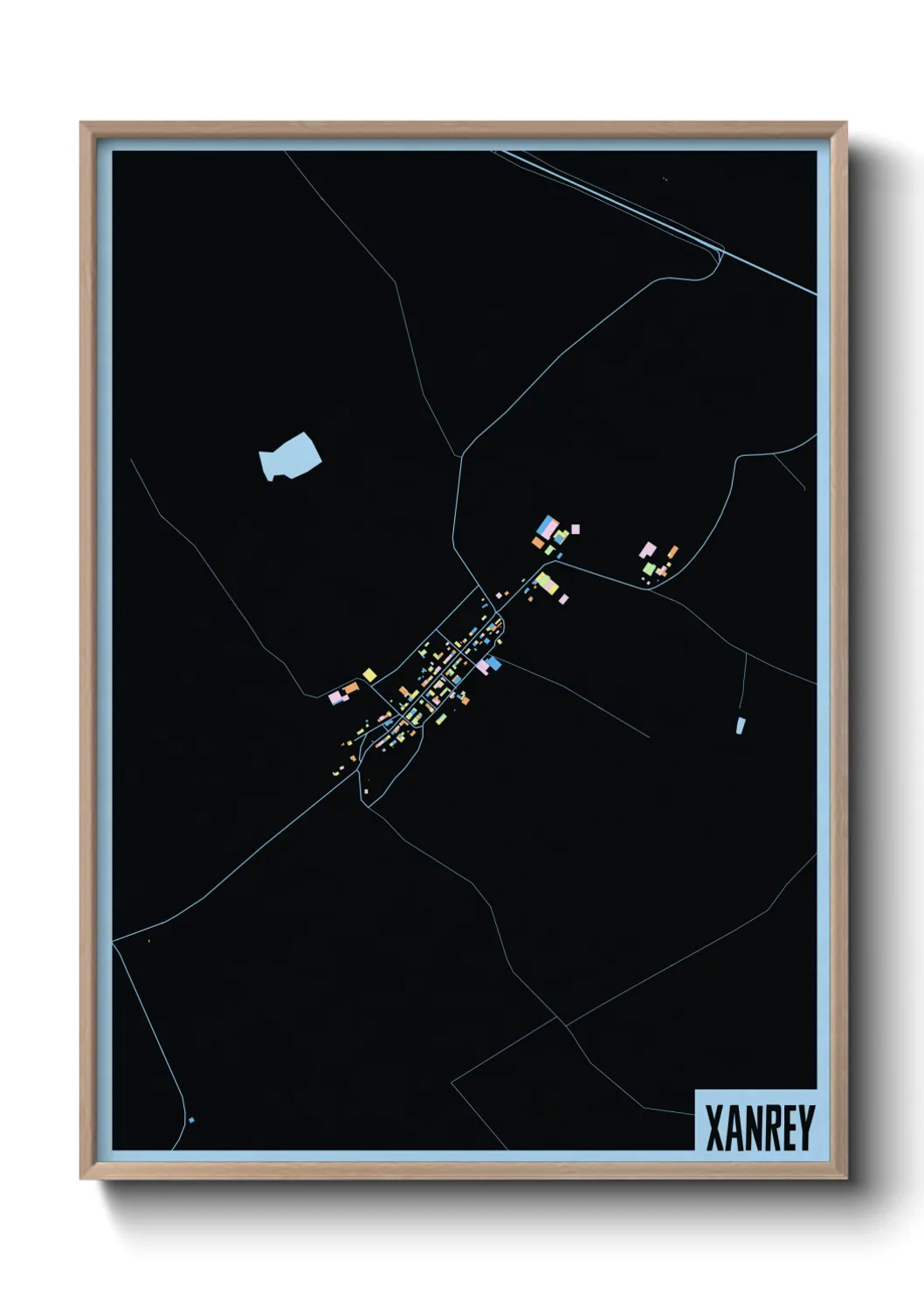 Une affiche de carte sur Xanrey