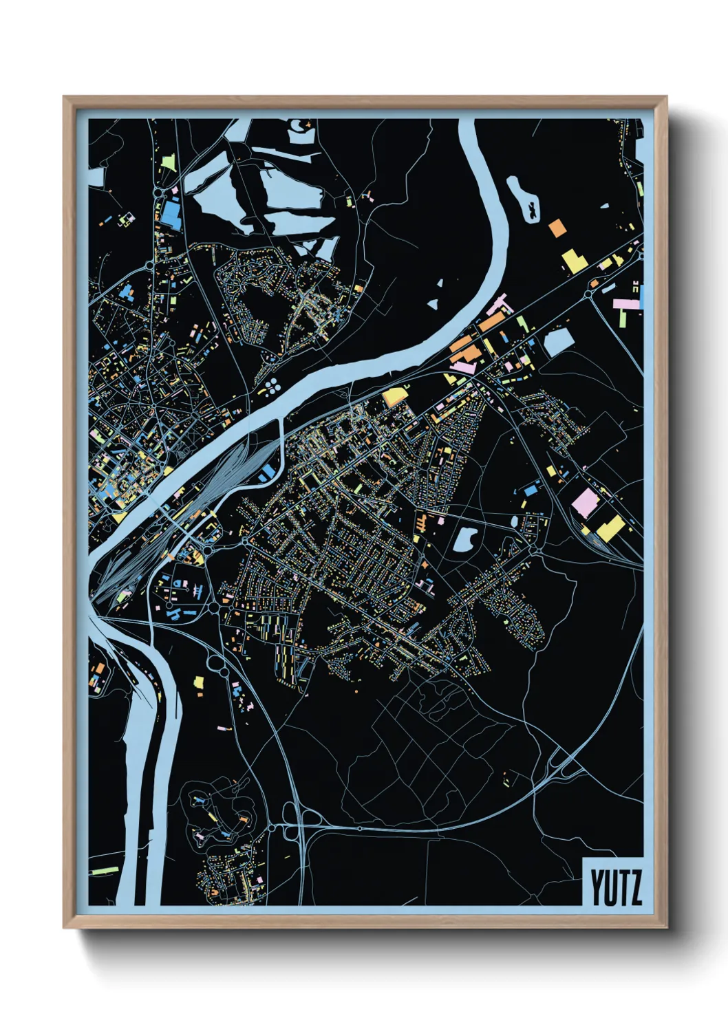 Une affiche de carte sur Yutz