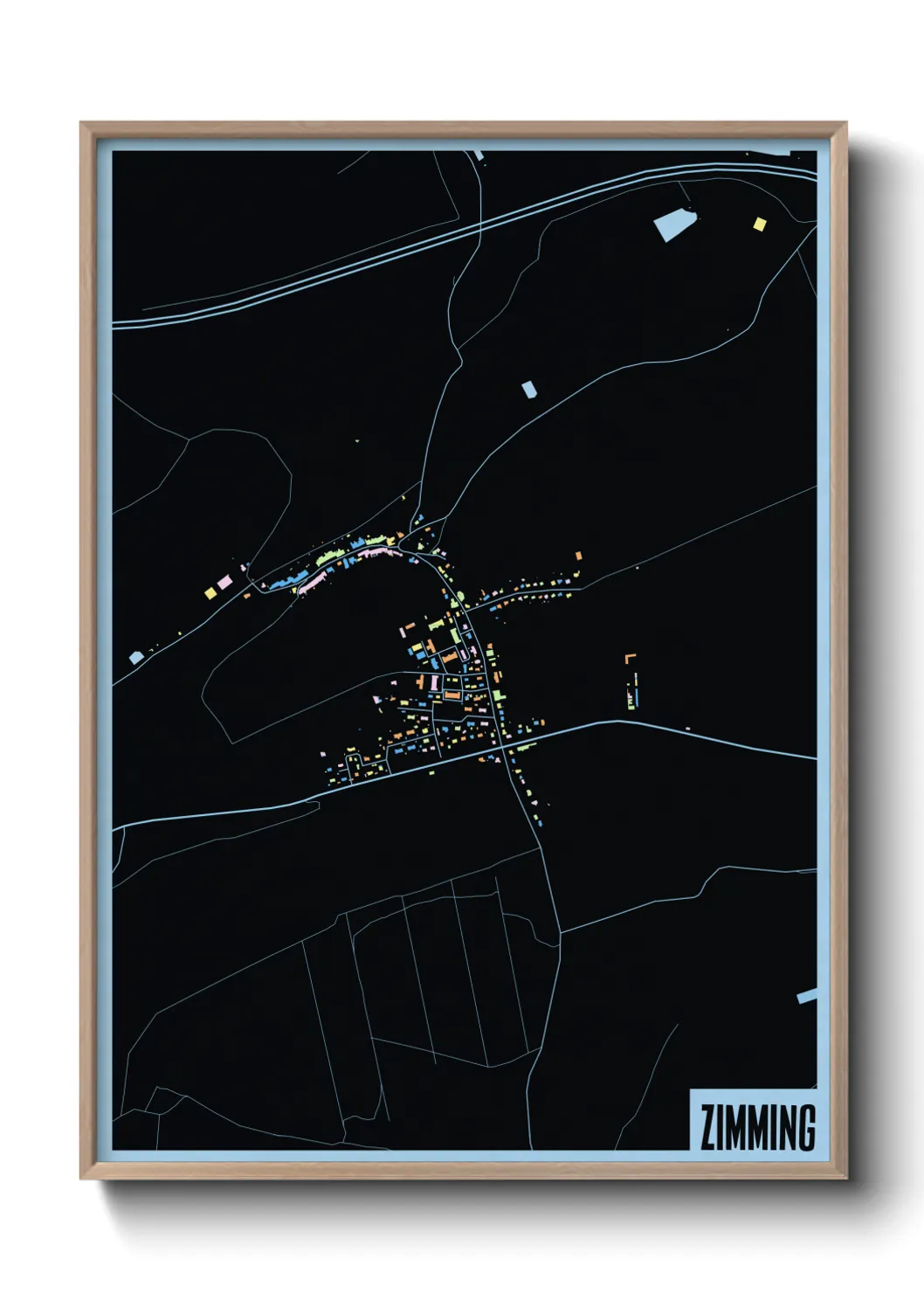 Une affiche de carte sur Zimming