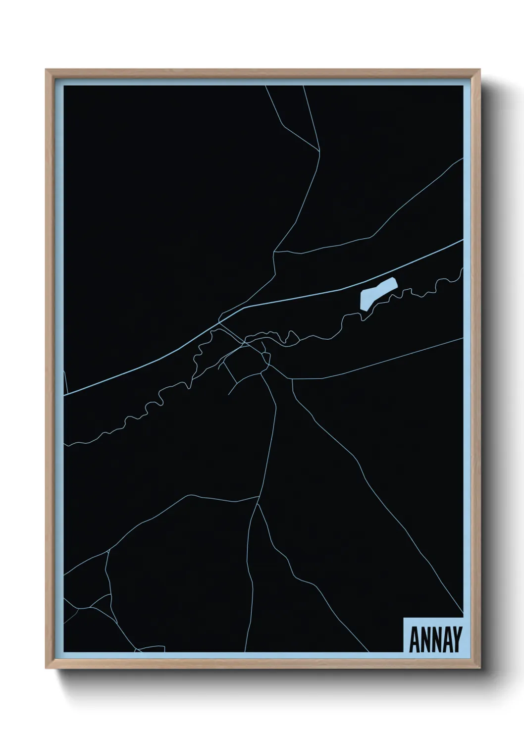 Une affiche de carte sur Annay