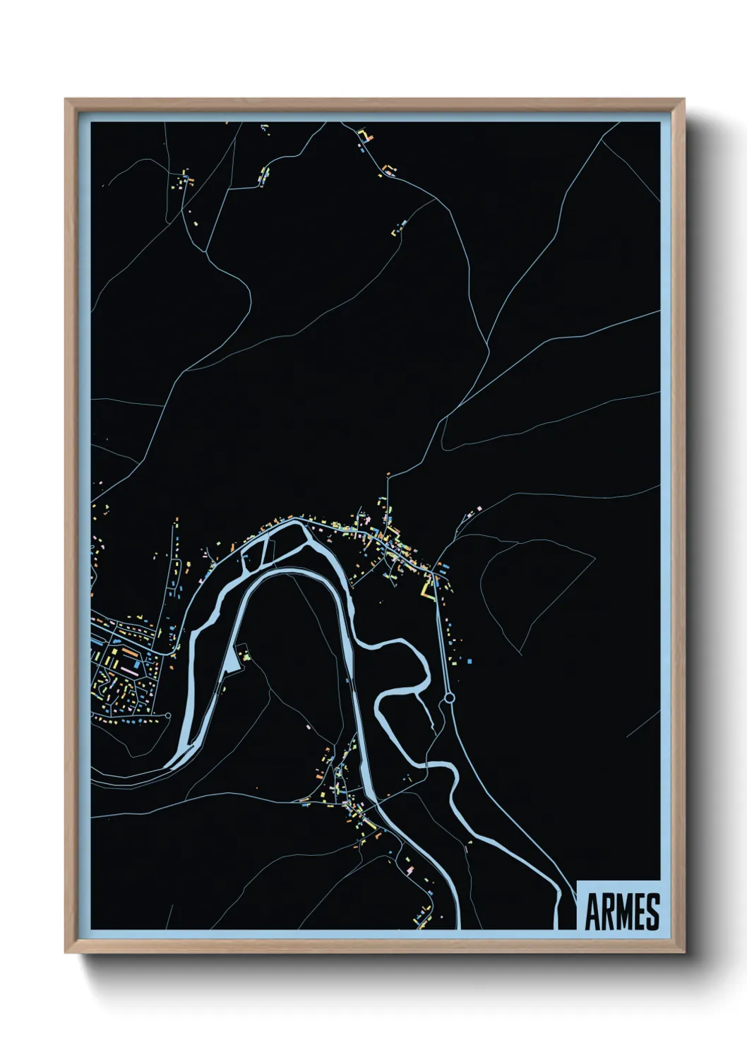 Une affiche de carte sur Armes