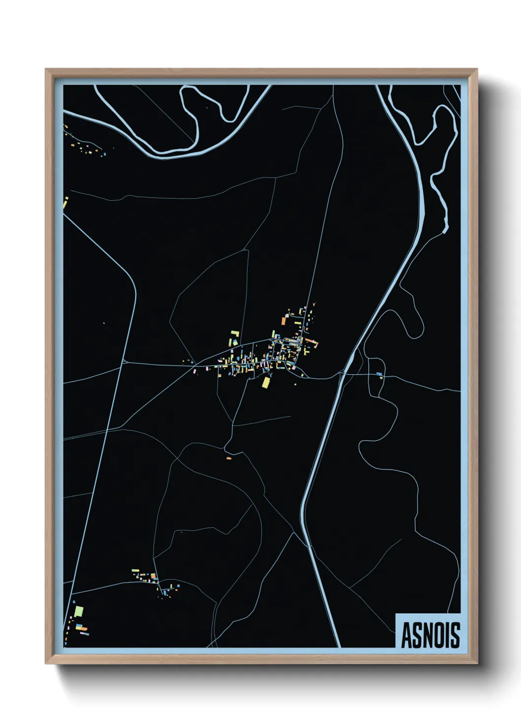 Une affiche de carte sur Asnois