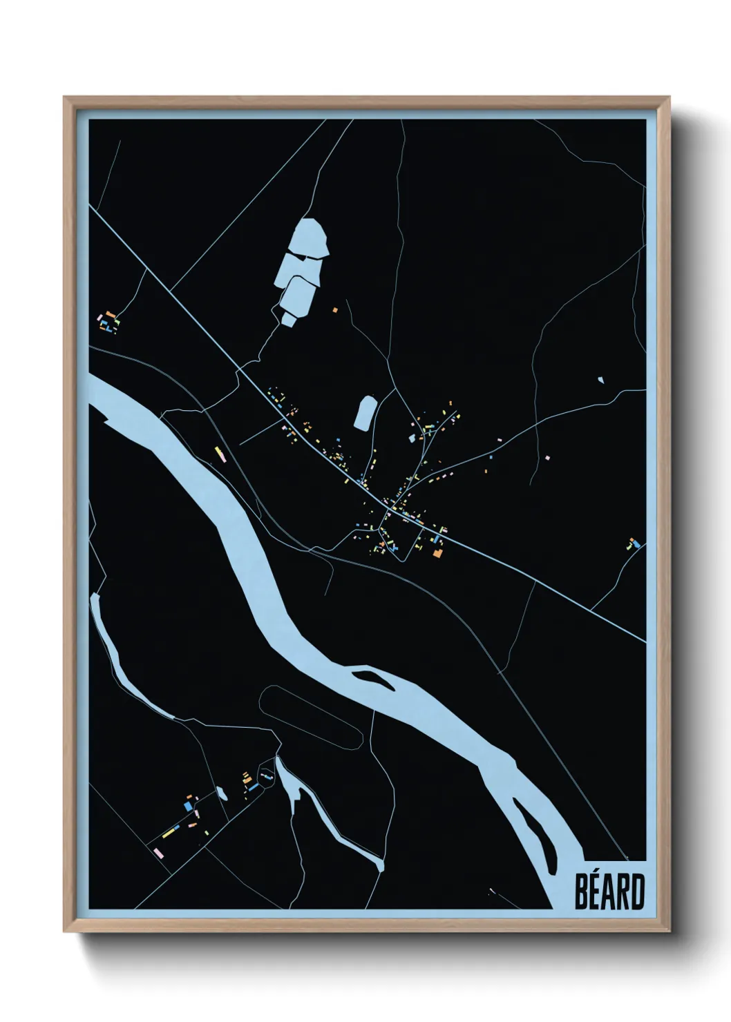 Une affiche de carte sur Béard