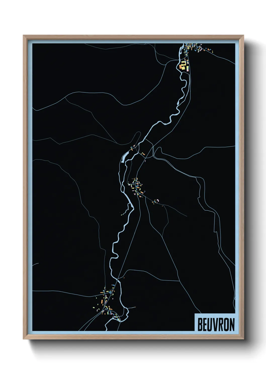 Une affiche de carte sur Beuvron