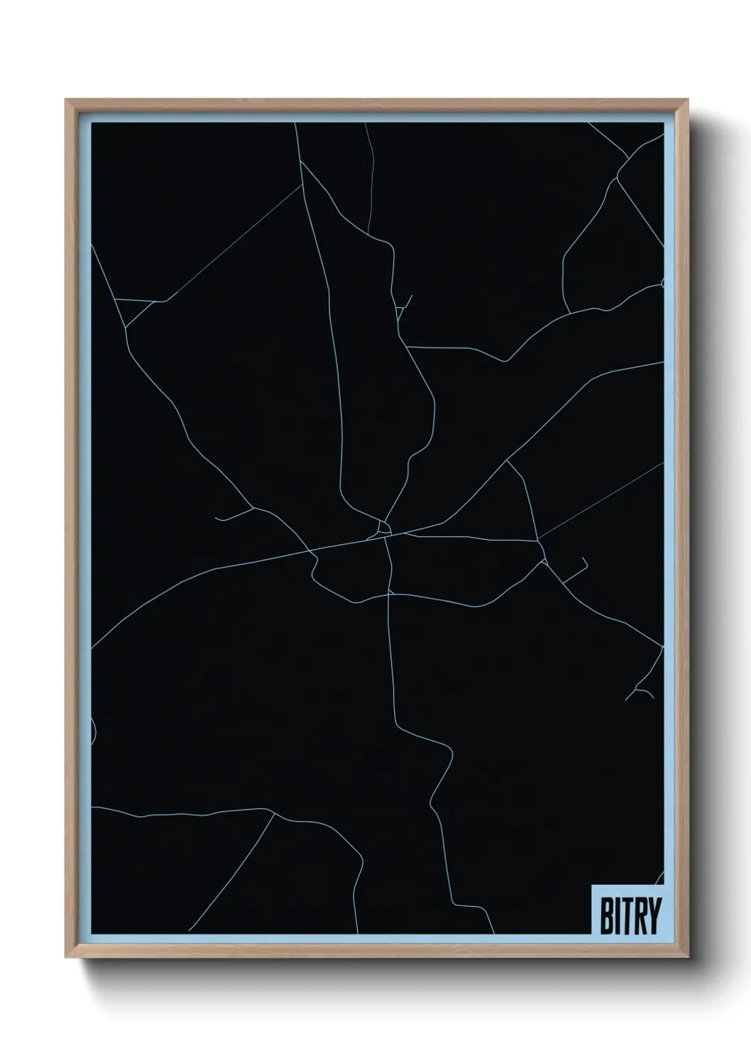 Une affiche de carte sur Bitry