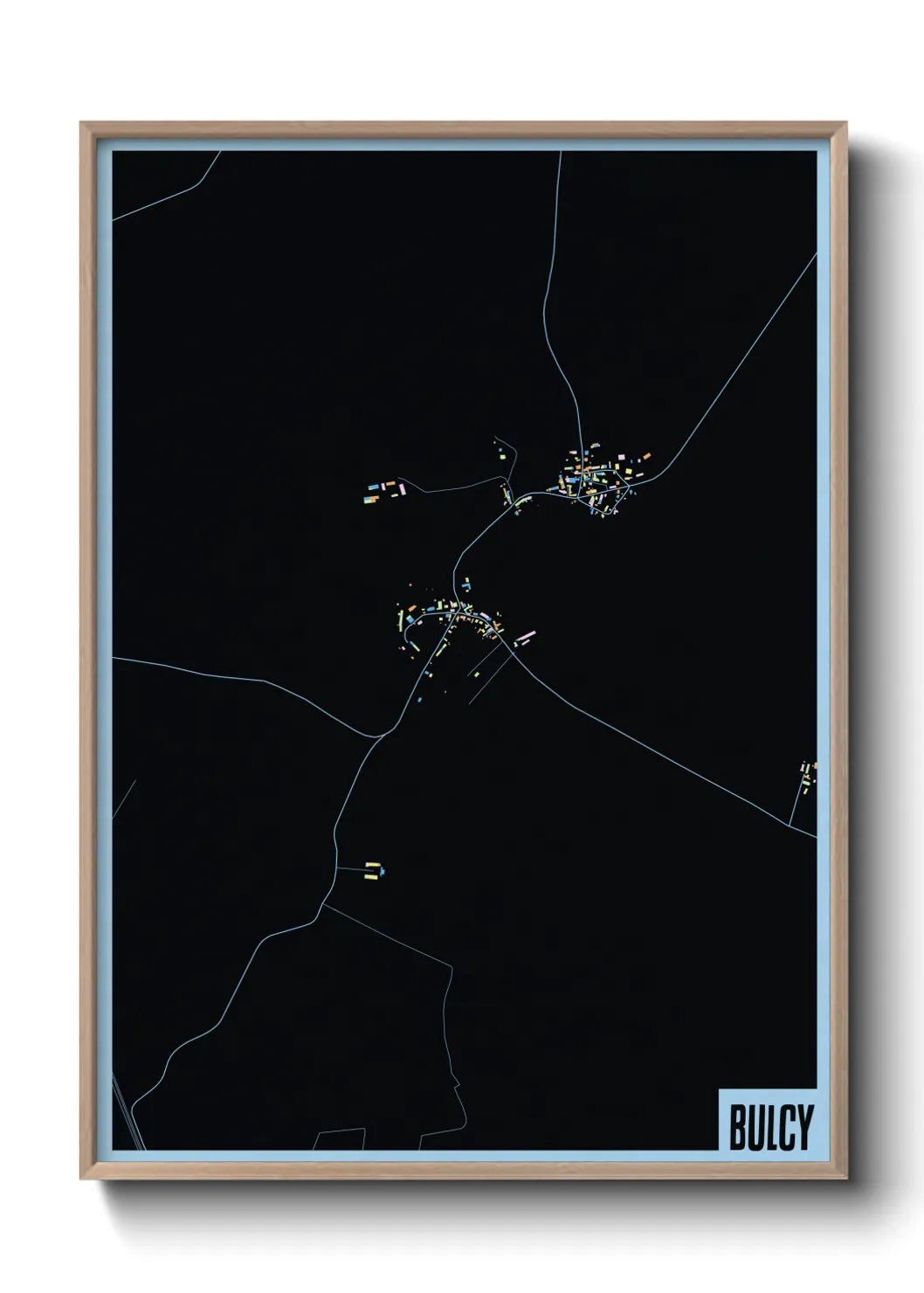 Une affiche de carte sur Bulcy