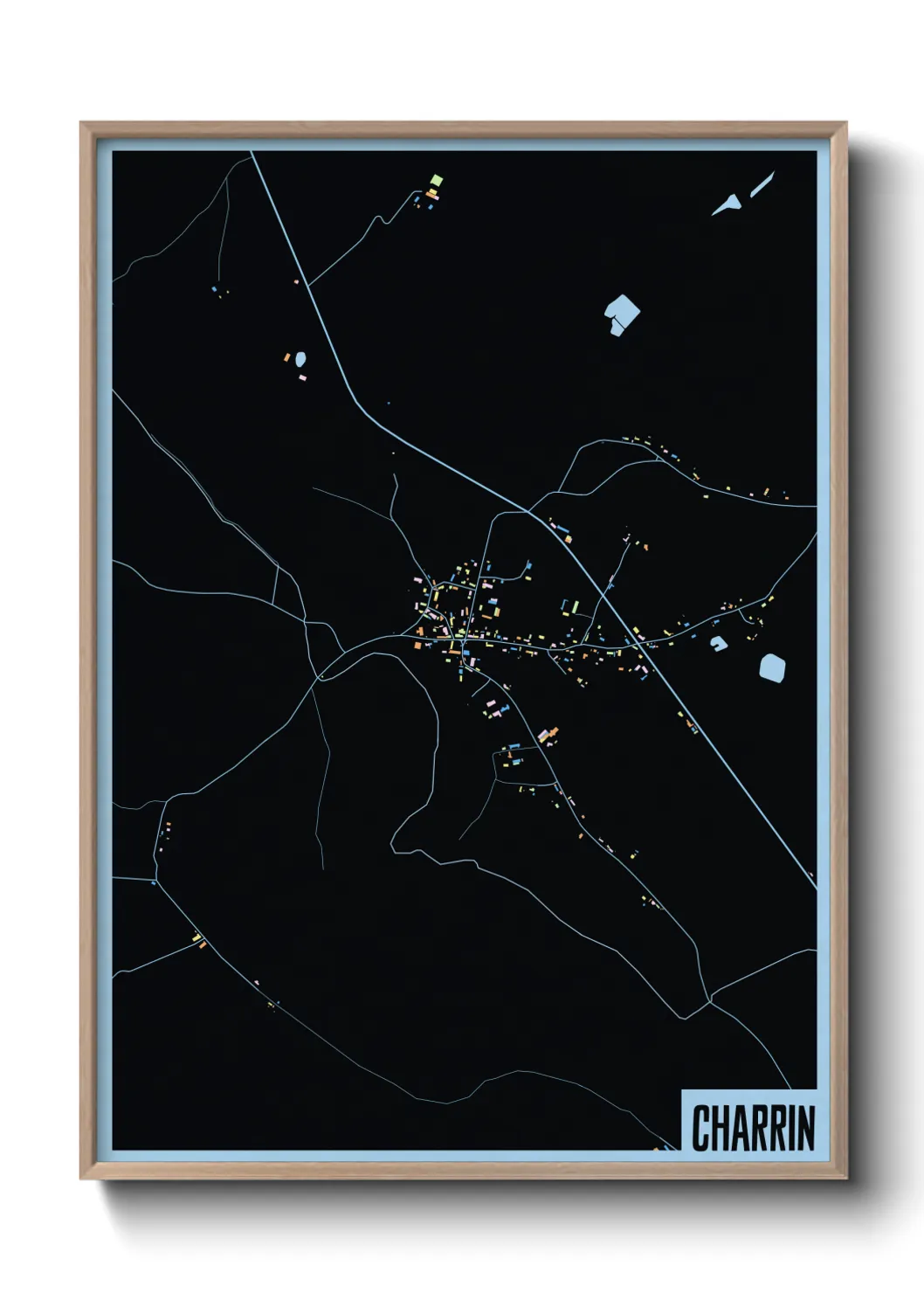 Une affiche de carte sur Charrin