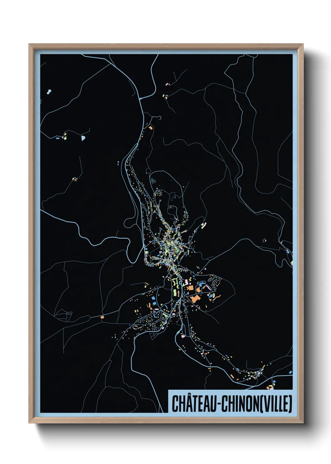 Un poster carteChâteau-Chinon(Ville)