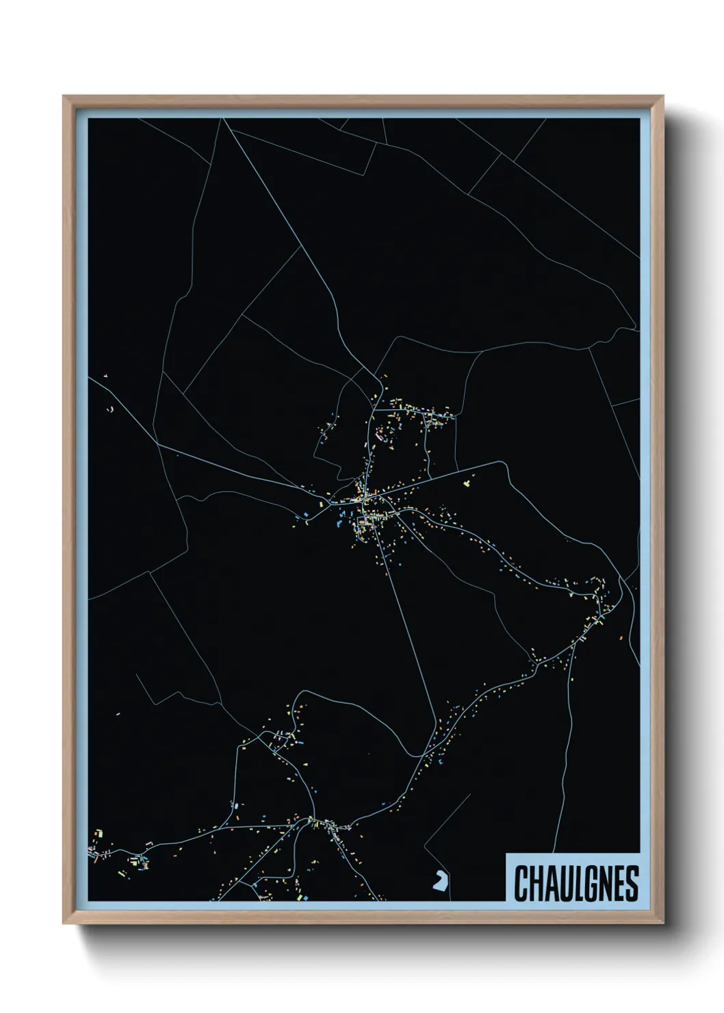 Une affiche de carte sur Chaulgnes