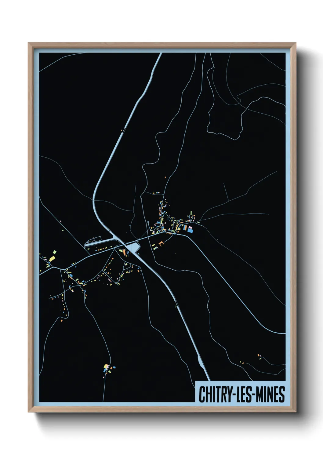 Une affiche de carte sur Chitry-les-Mines