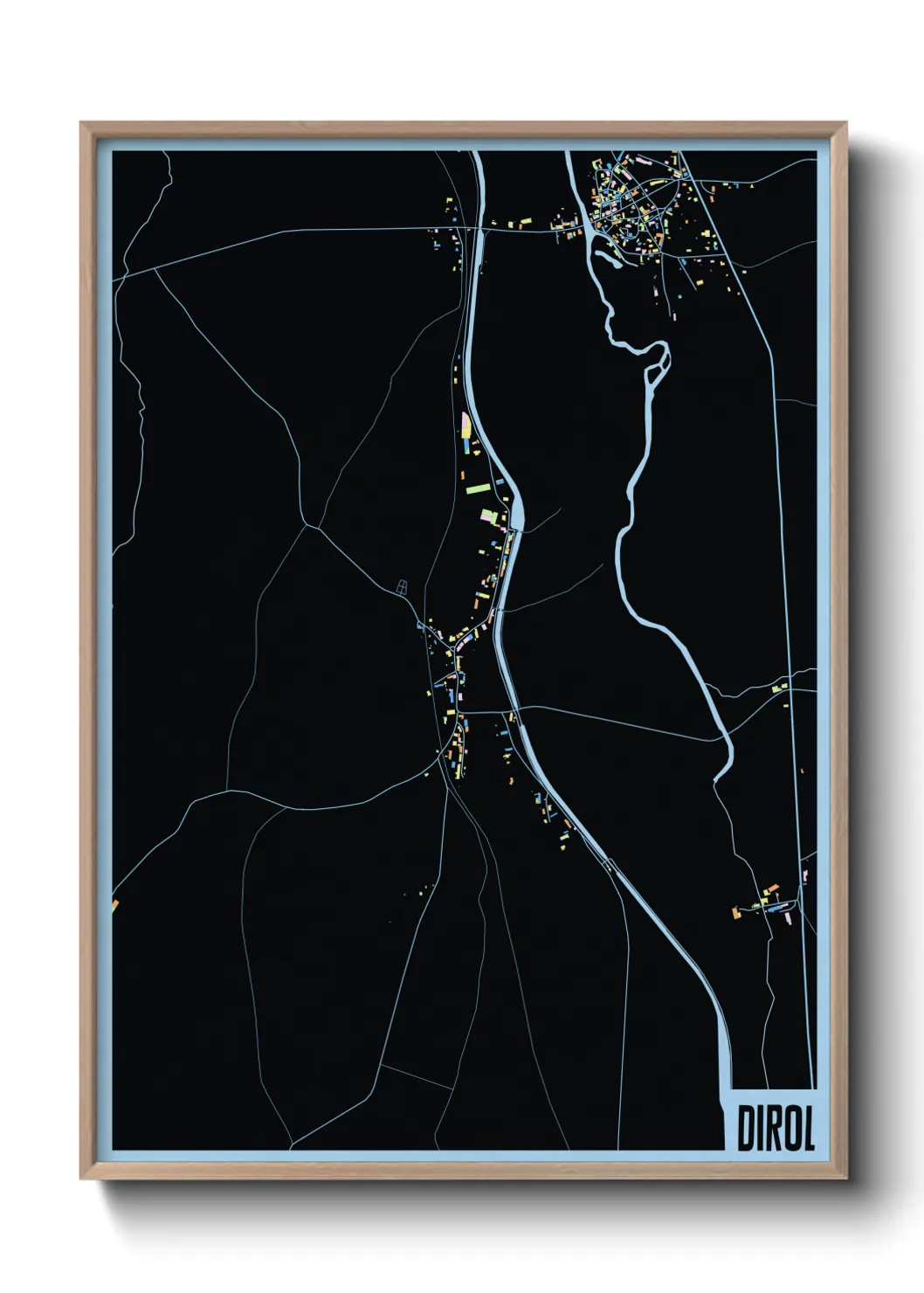 Une affiche de carte sur Dirol