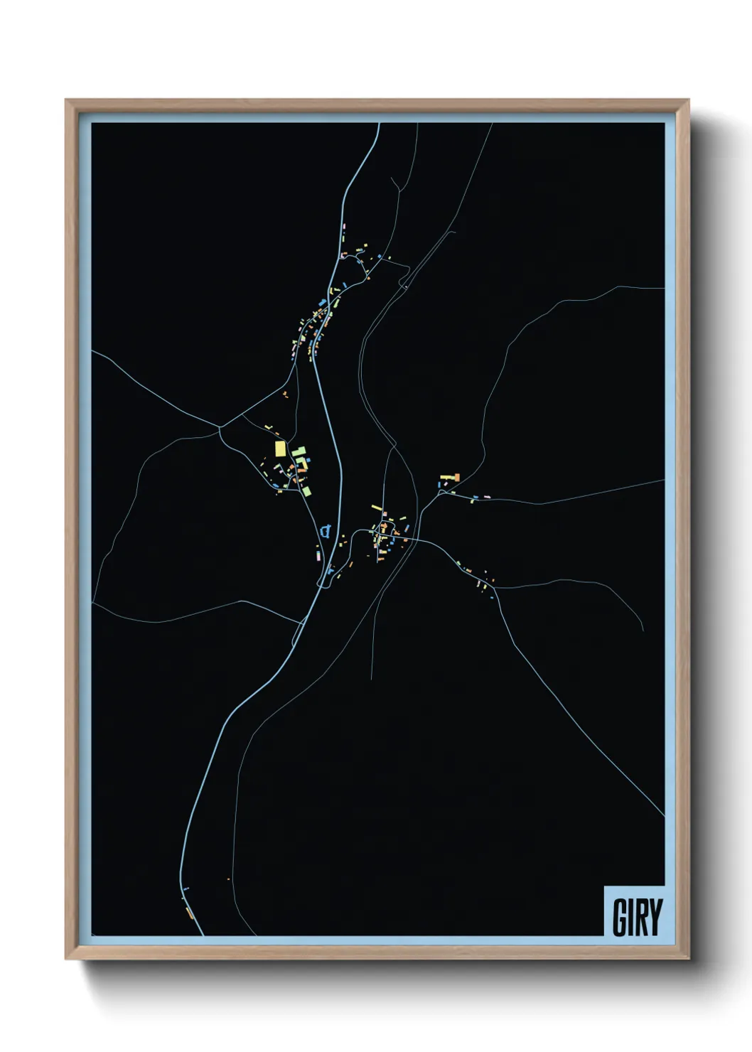 Une affiche de carte sur Giry