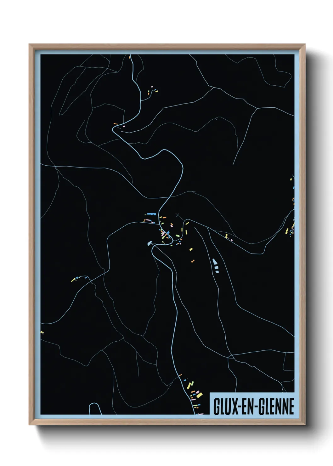 Une affiche de carte sur Glux-en-Glenne