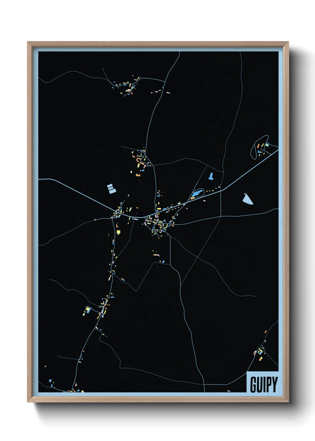 Une affiche de carte sur Guipy