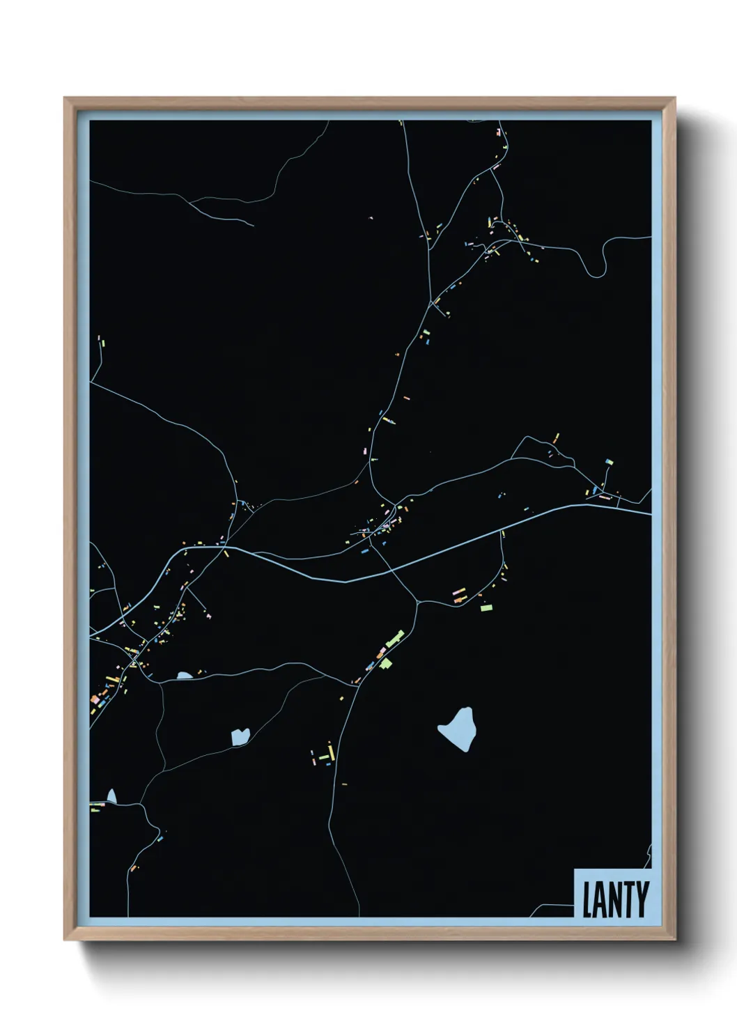 Une affiche de carte sur Lanty