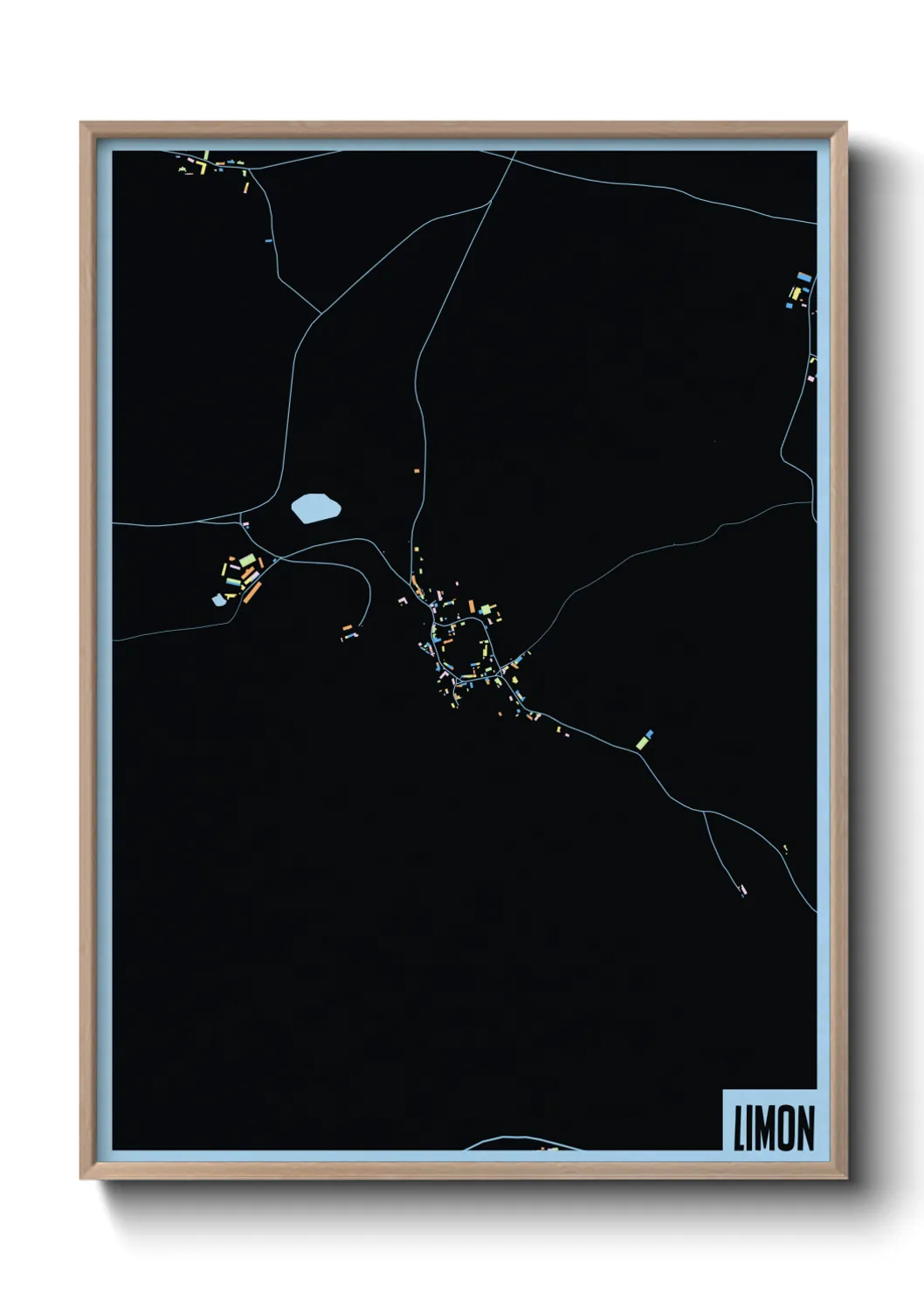 Une affiche de carte sur Limon