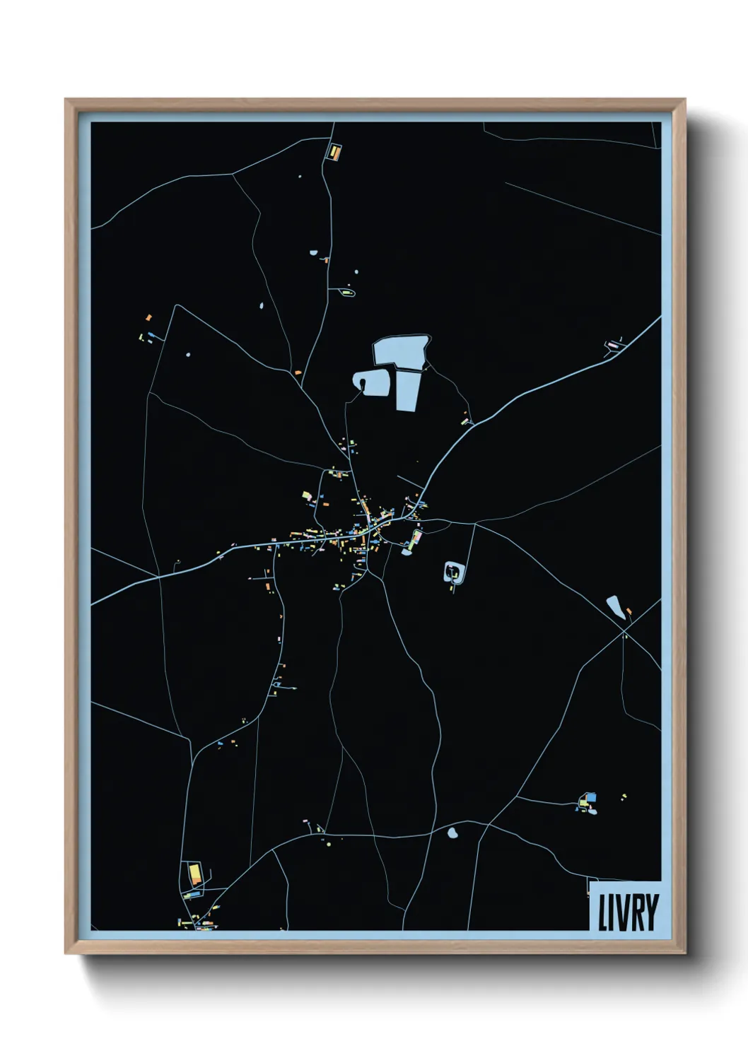 Une affiche de carte sur Livry