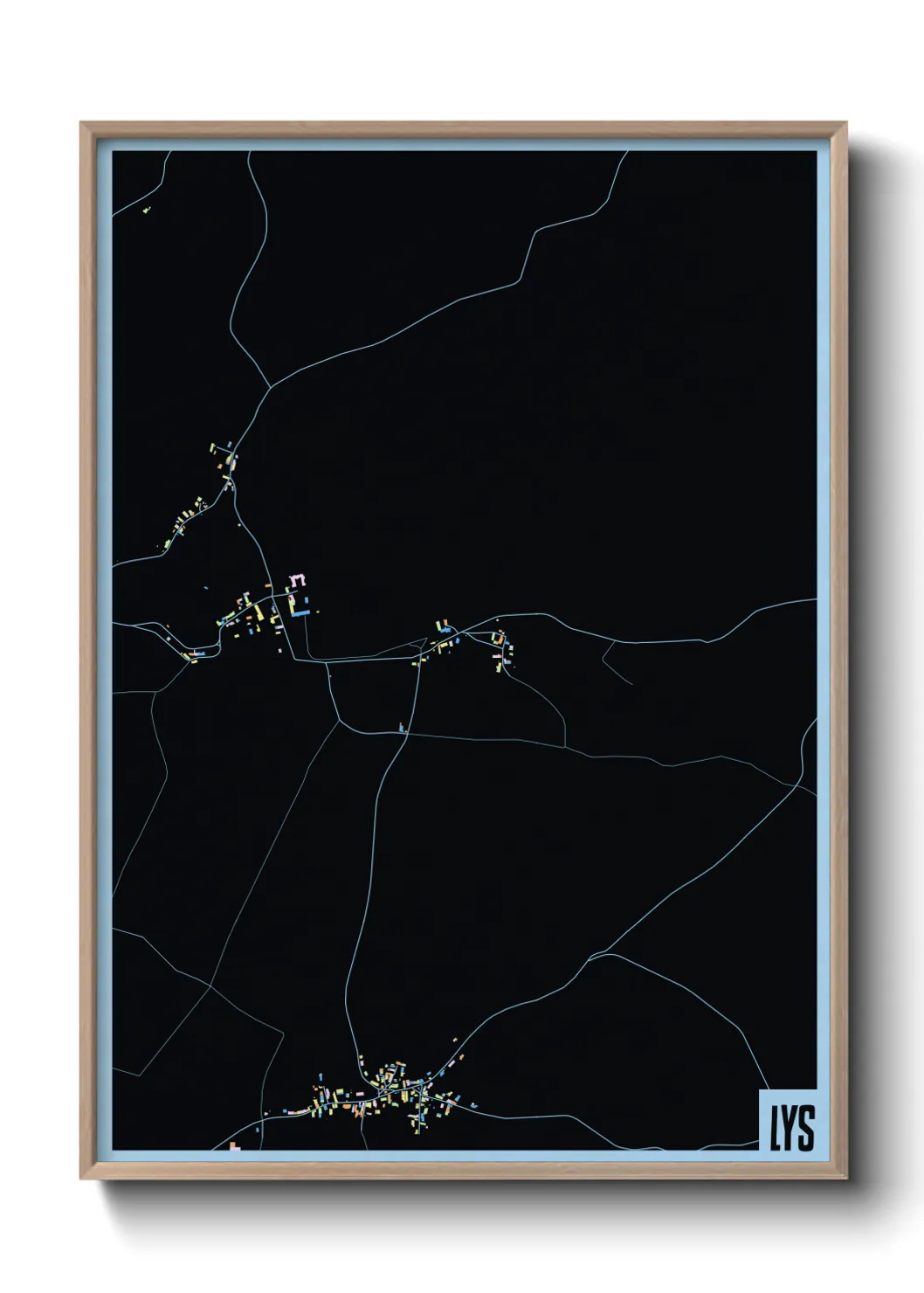 Une affiche de carte sur Lys