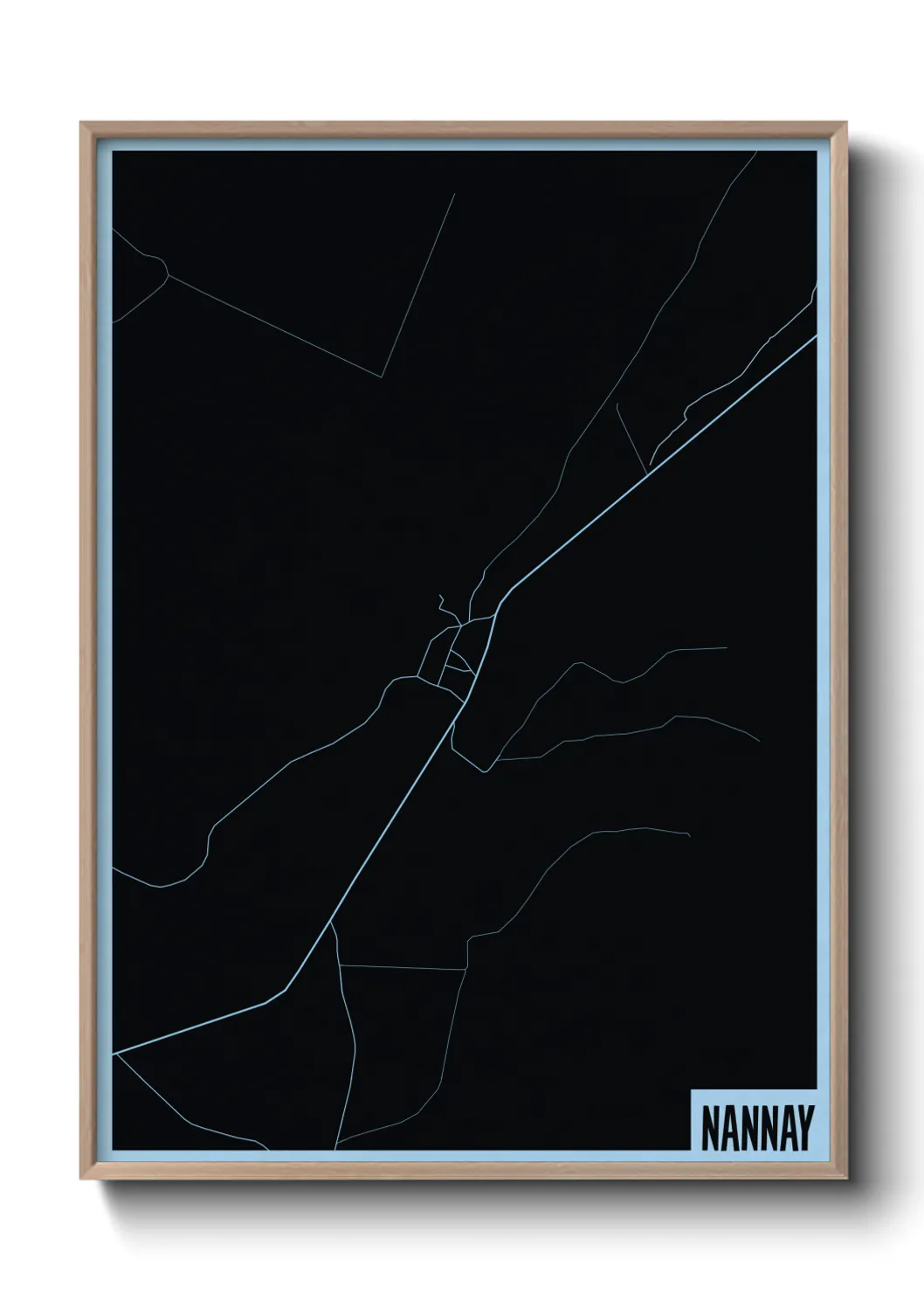 Une affiche de carte sur Nannay