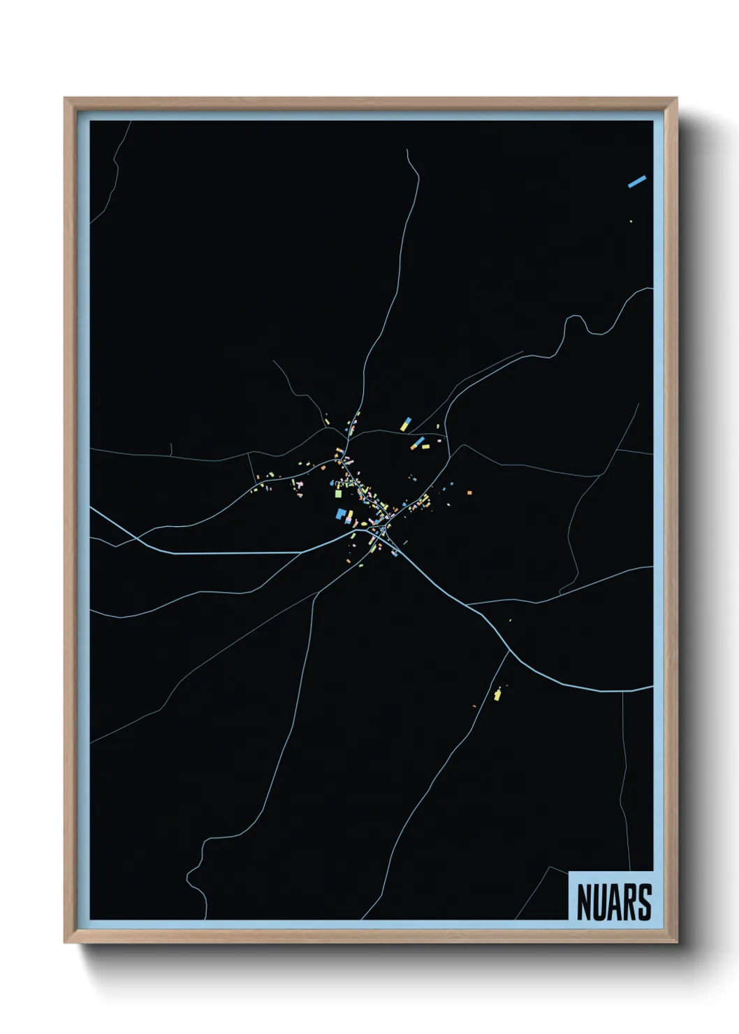 Une affiche de carte sur Nuars