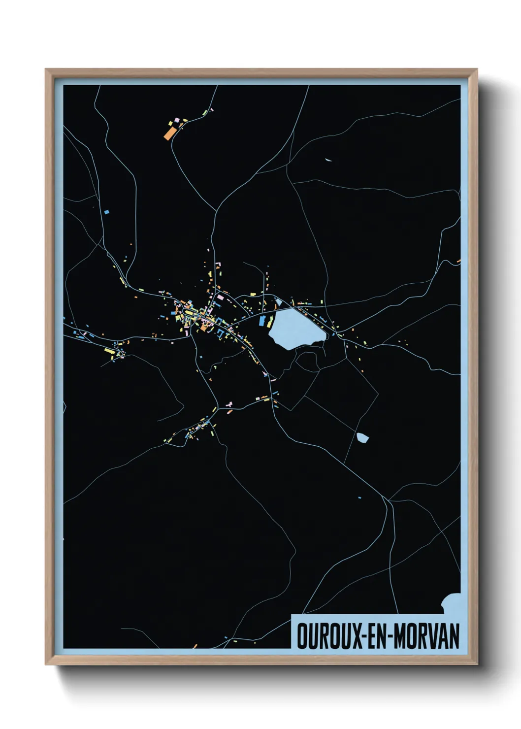 Un poster carteOuroux-en-Morvan