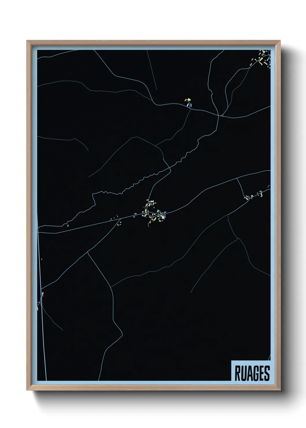 Une affiche de carte sur Ruages