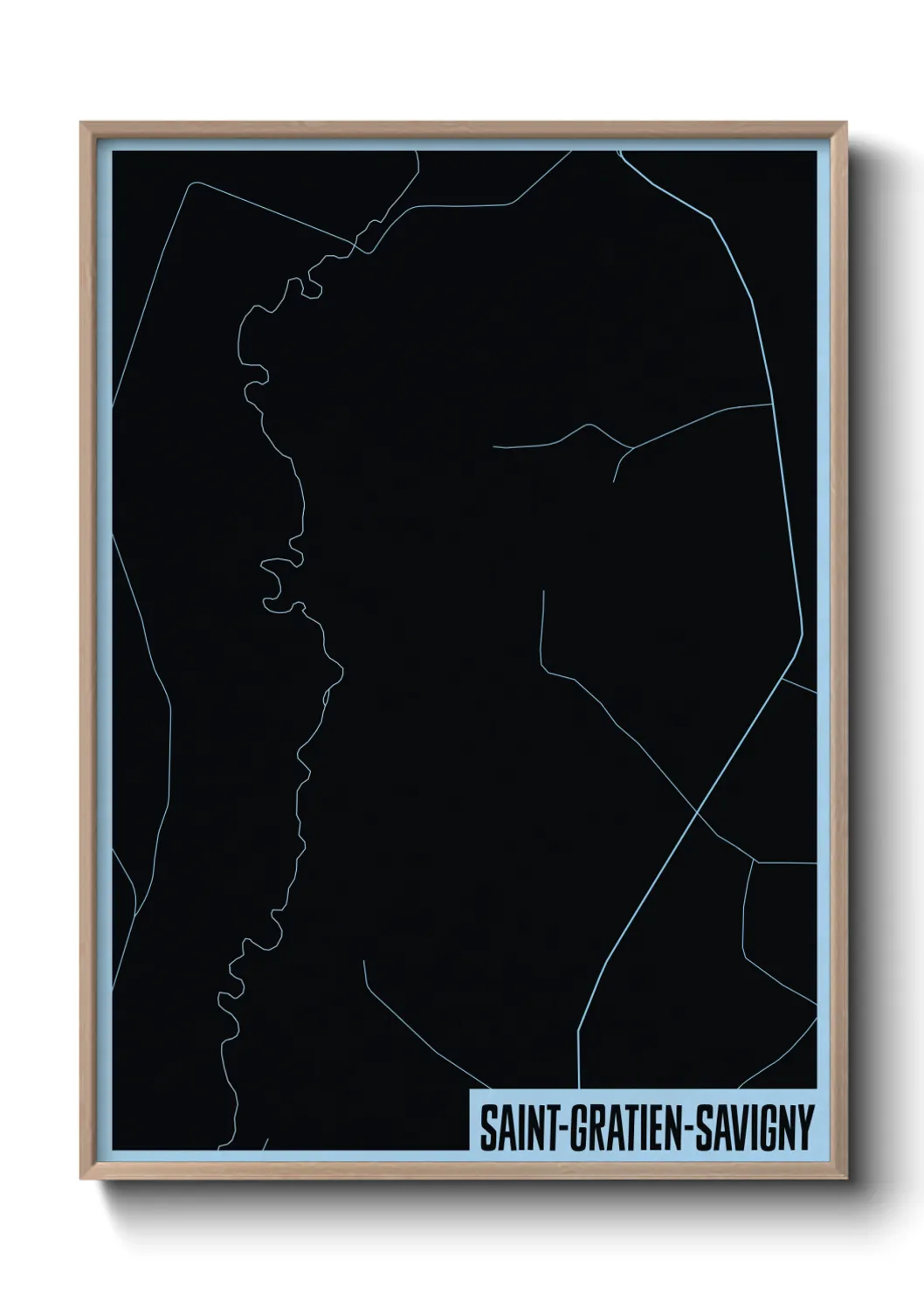 Une affiche de carte sur Saint-Gratien-Savigny