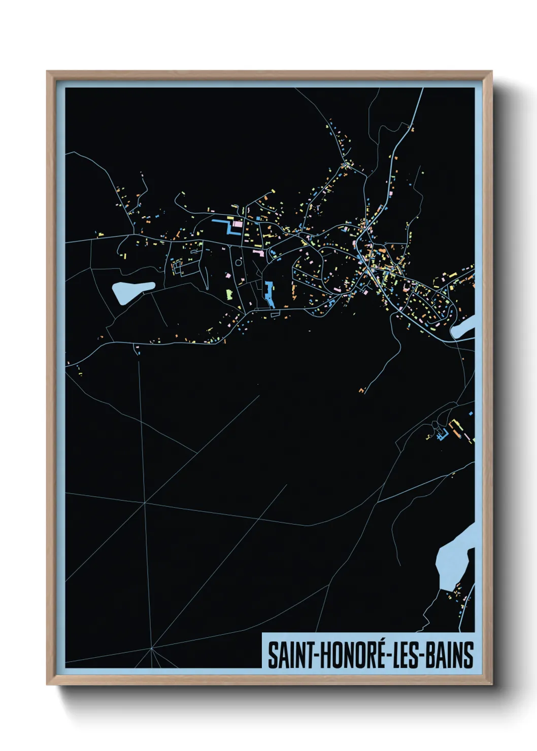 Une affiche de carte sur Saint-Honoré-les-Bains