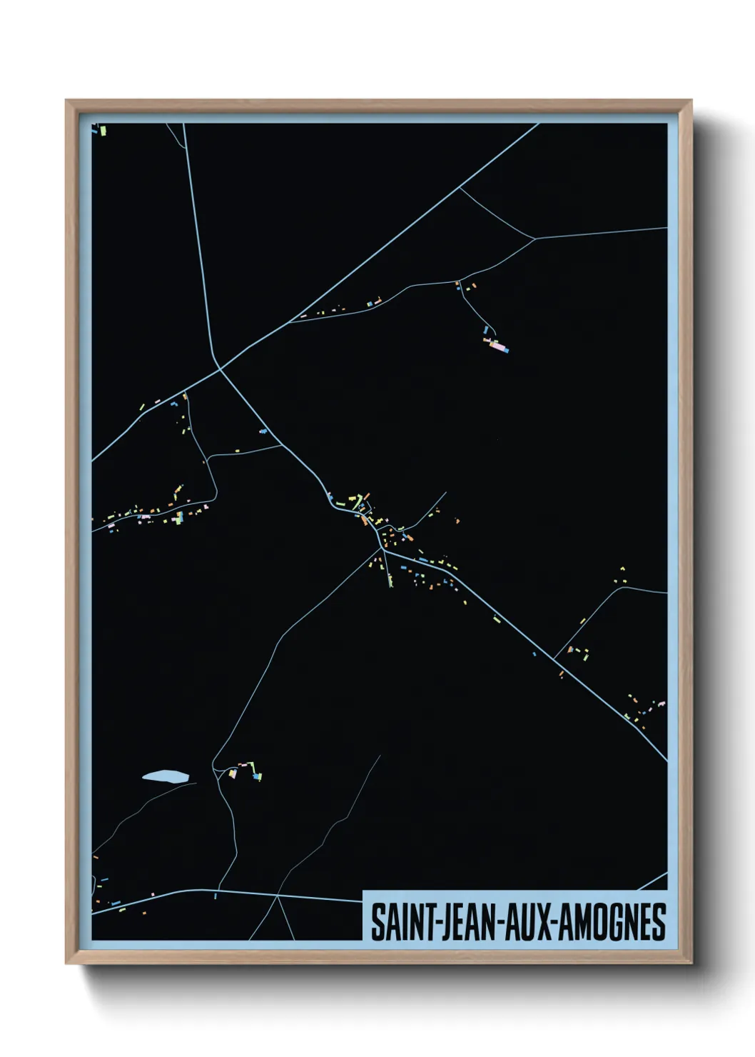 Une affiche de carte sur Saint-Jean-aux-Amognes