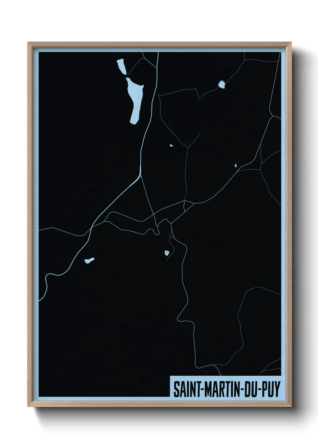 Une affiche de carte sur Saint-Martin-du-Puy