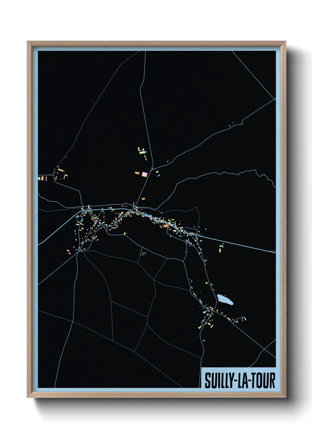 Une affiche de carte sur Suilly-la-Tour