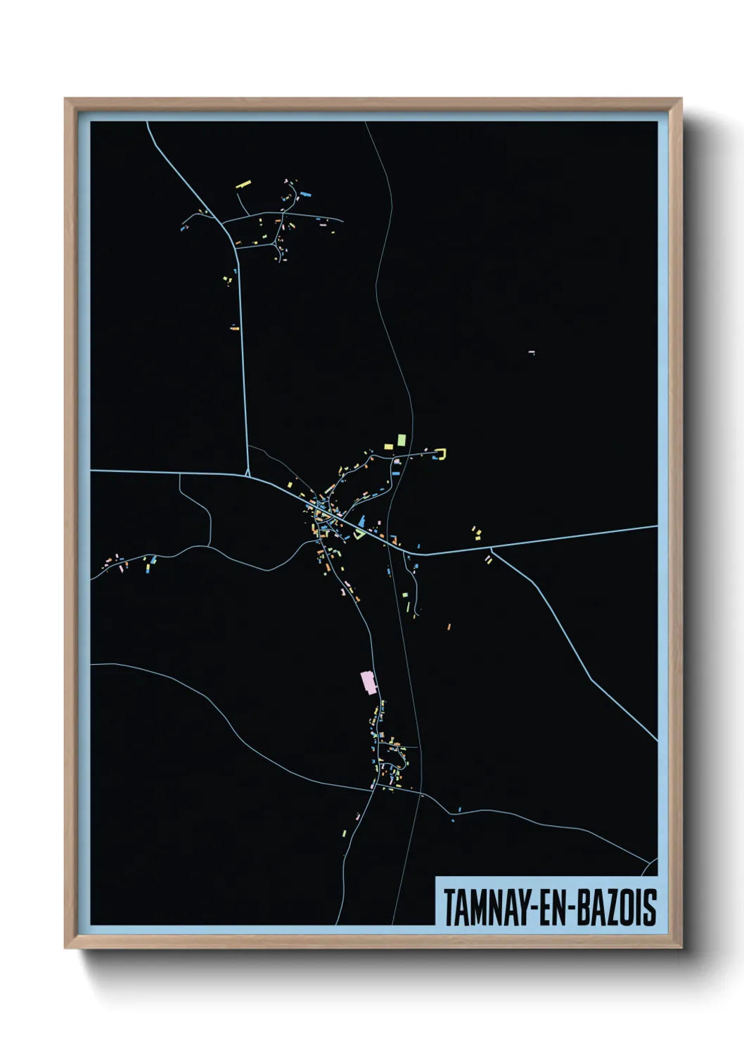 Une affiche de carte sur Tamnay-en-Bazois