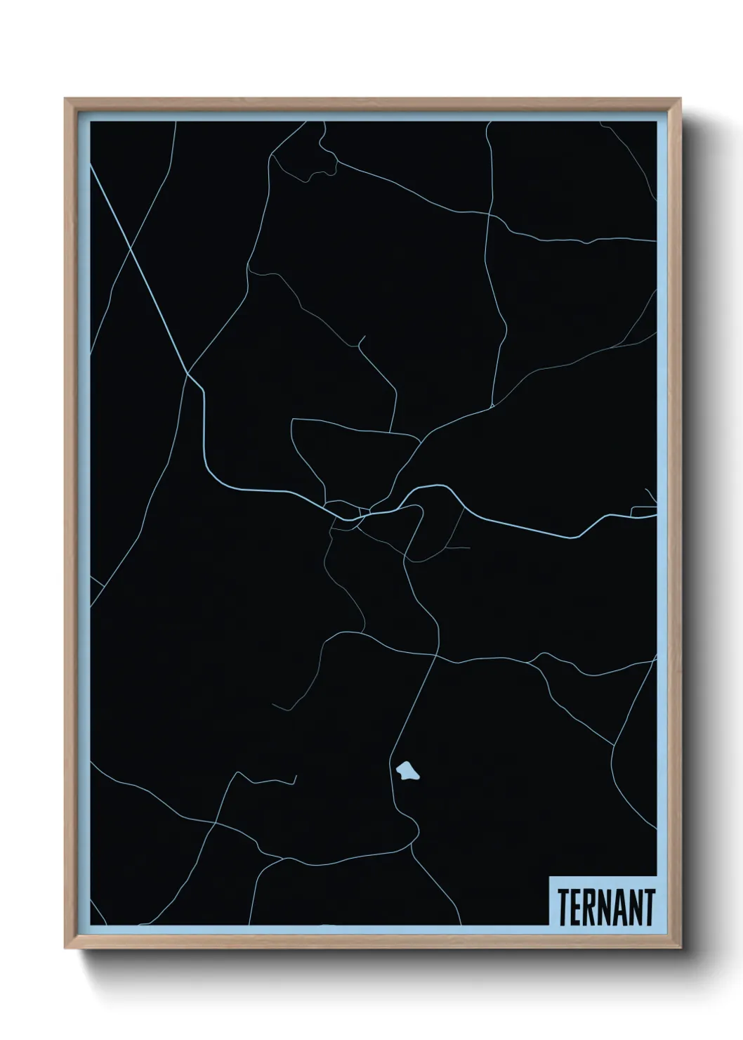 Une affiche de carte sur Ternant