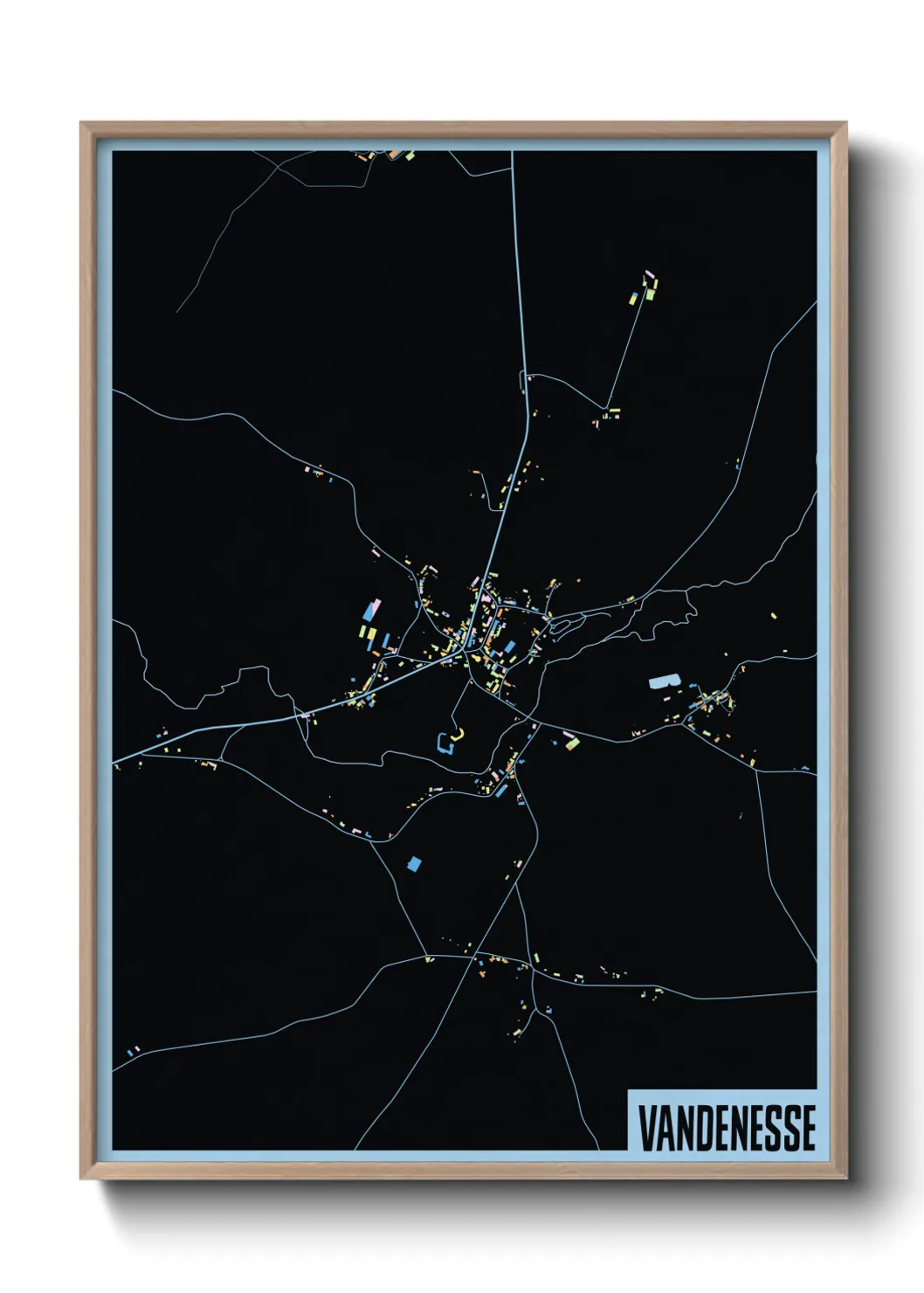 Une affiche de carte sur Vandenesse