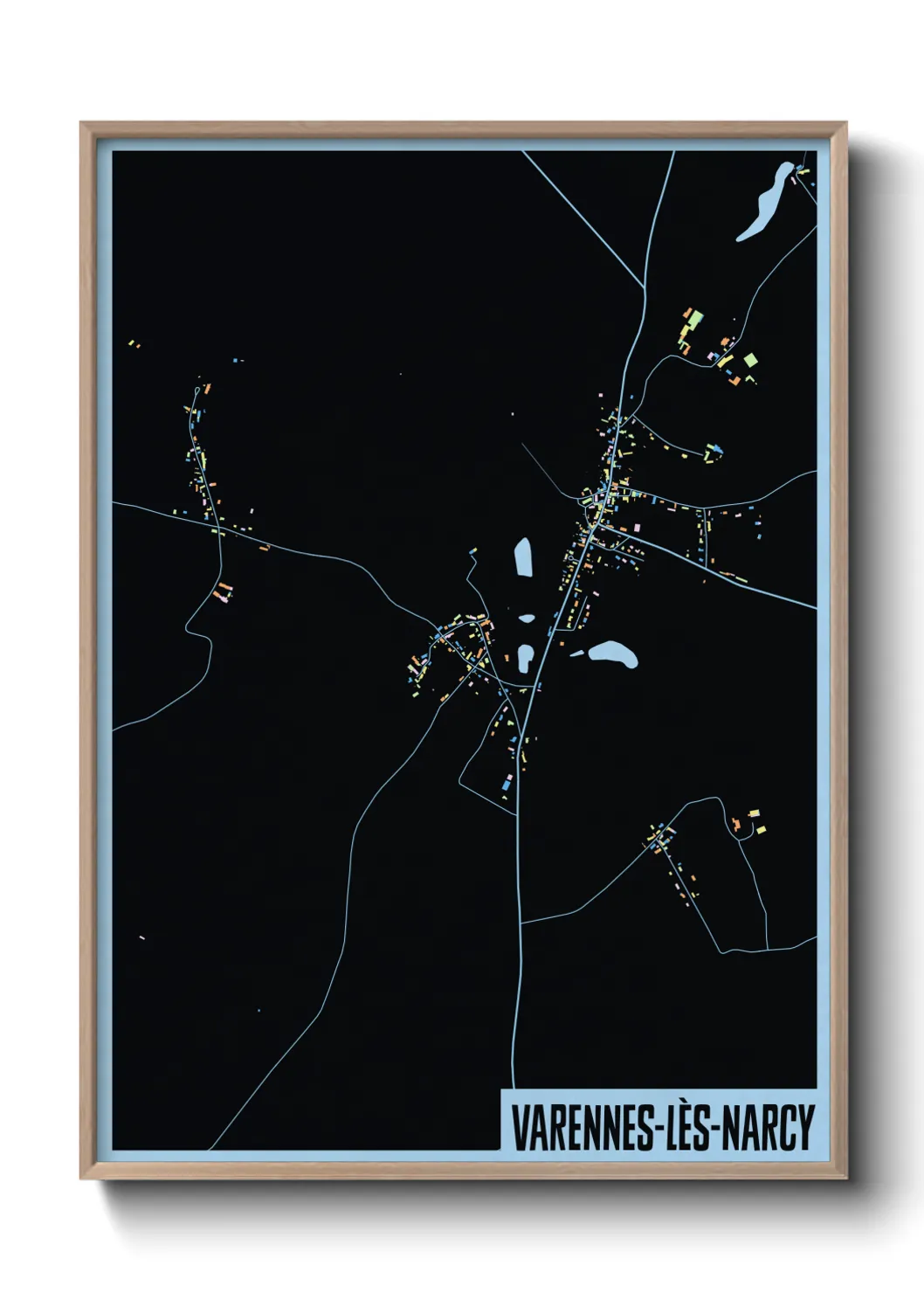 Une affiche de carte sur Varennes-lès-Narcy