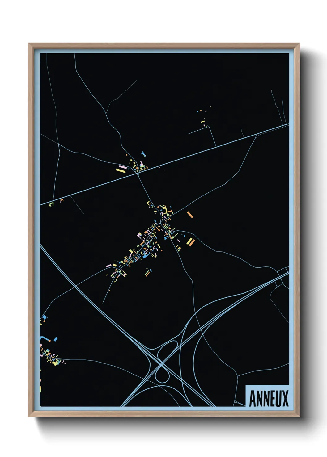 Une affiche de carte sur Anneux