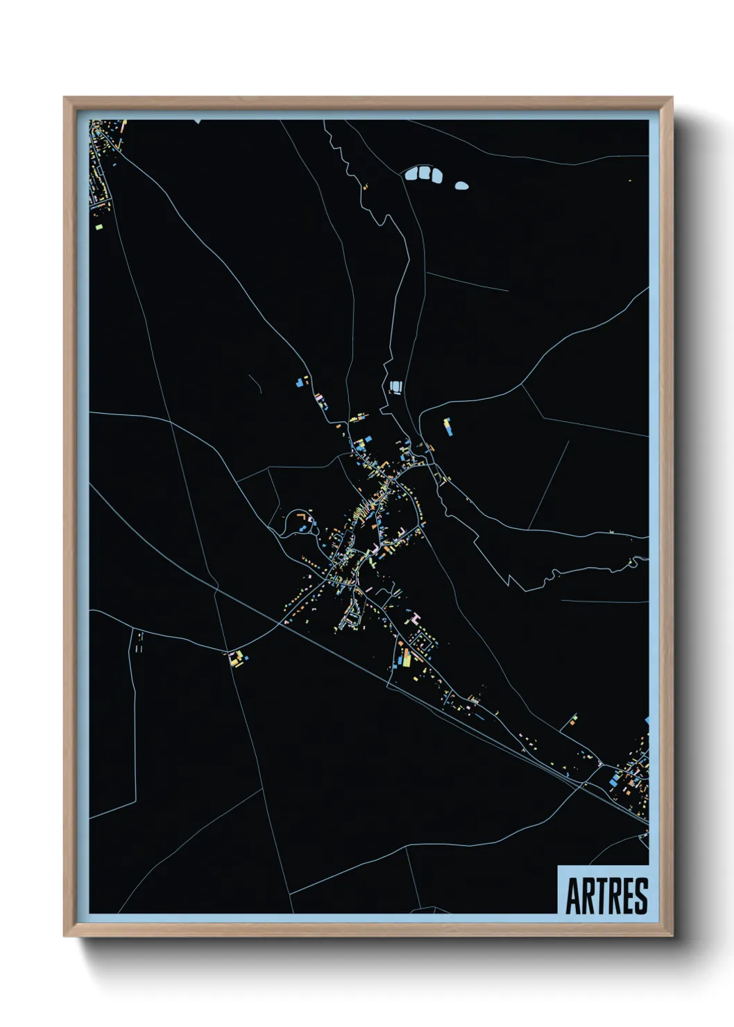 Une affiche de carte sur Artres