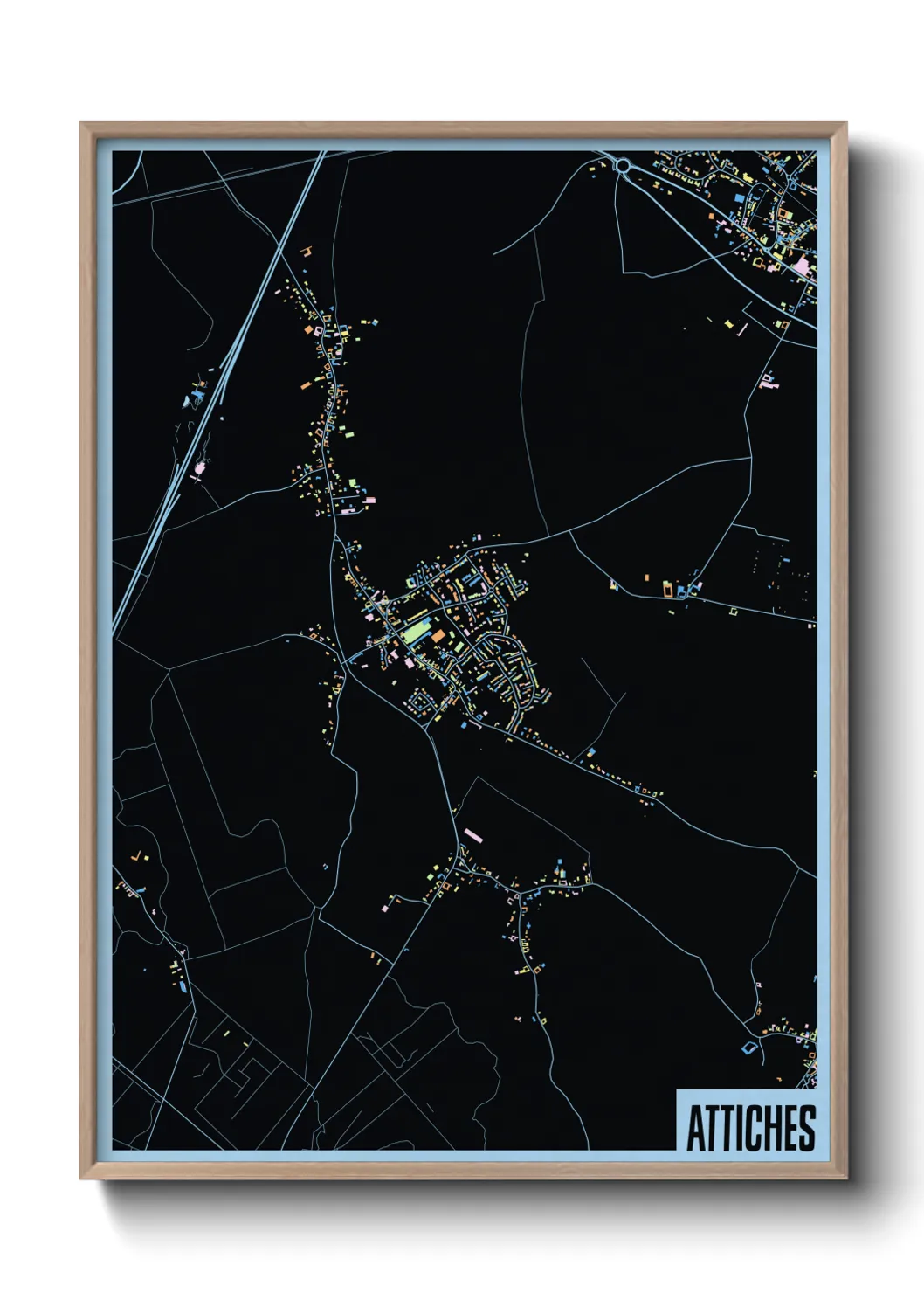 Une affiche de carte sur Attiches