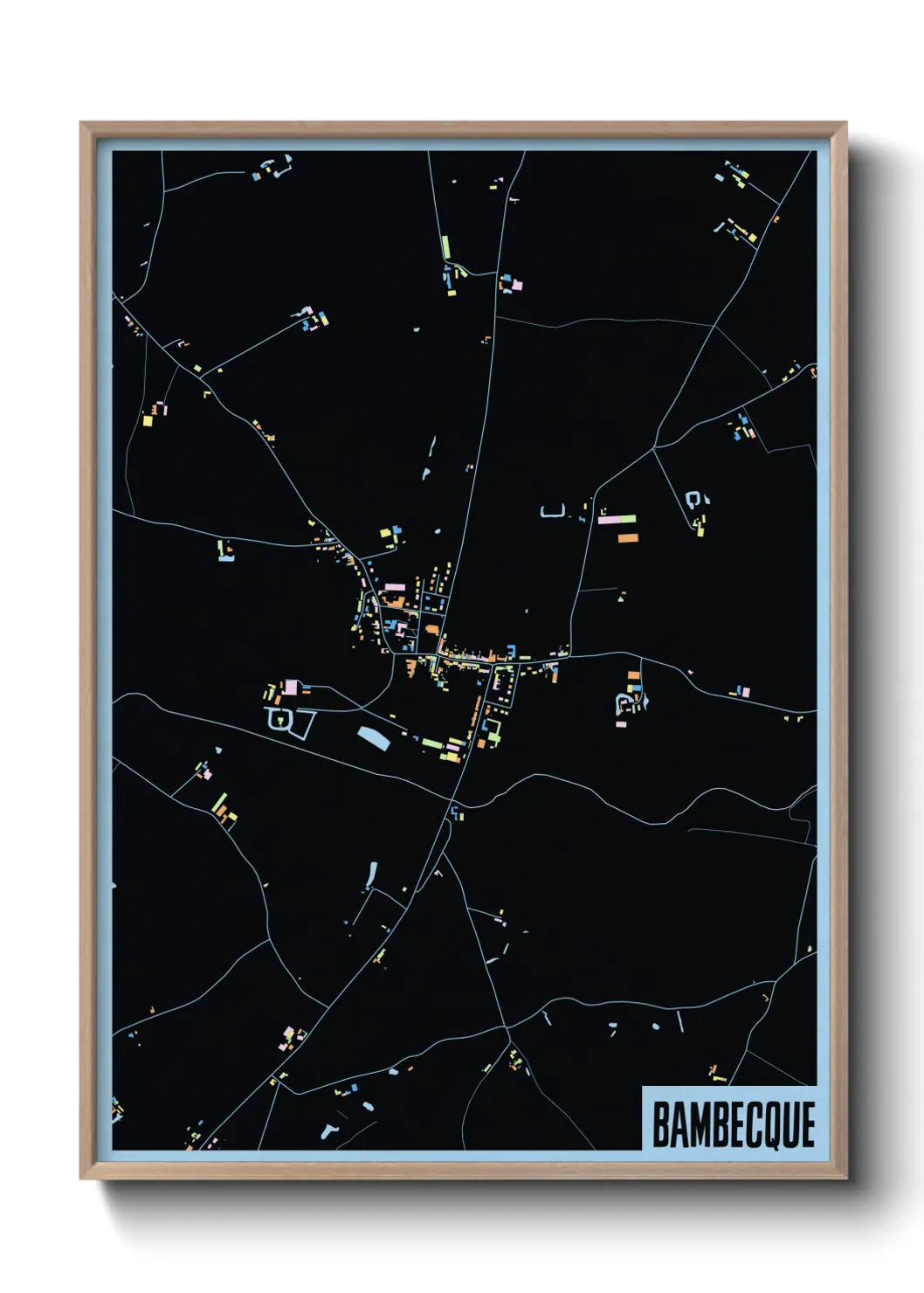 Une affiche de carte sur Bambecque