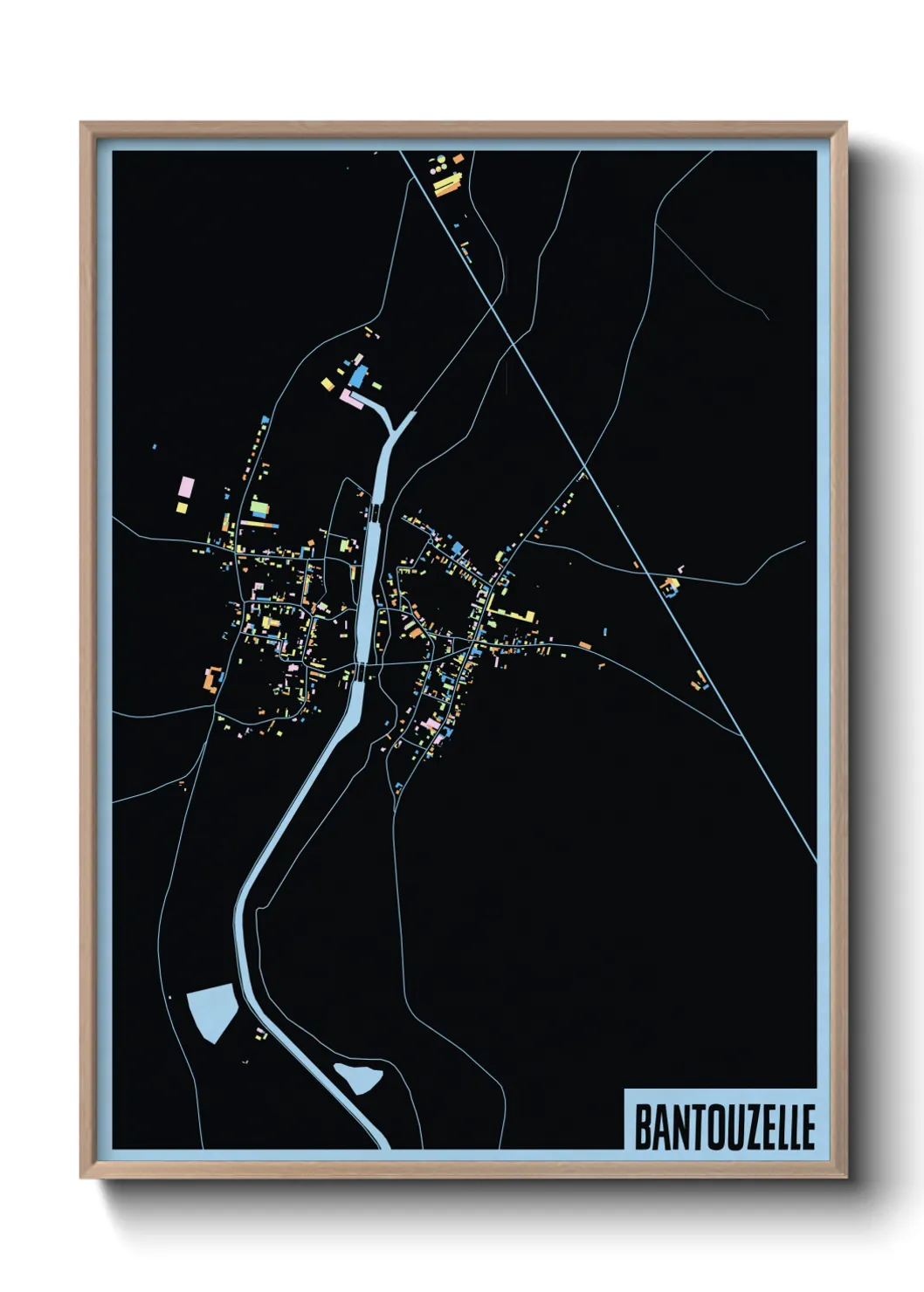 Une affiche de carte sur Bantouzelle