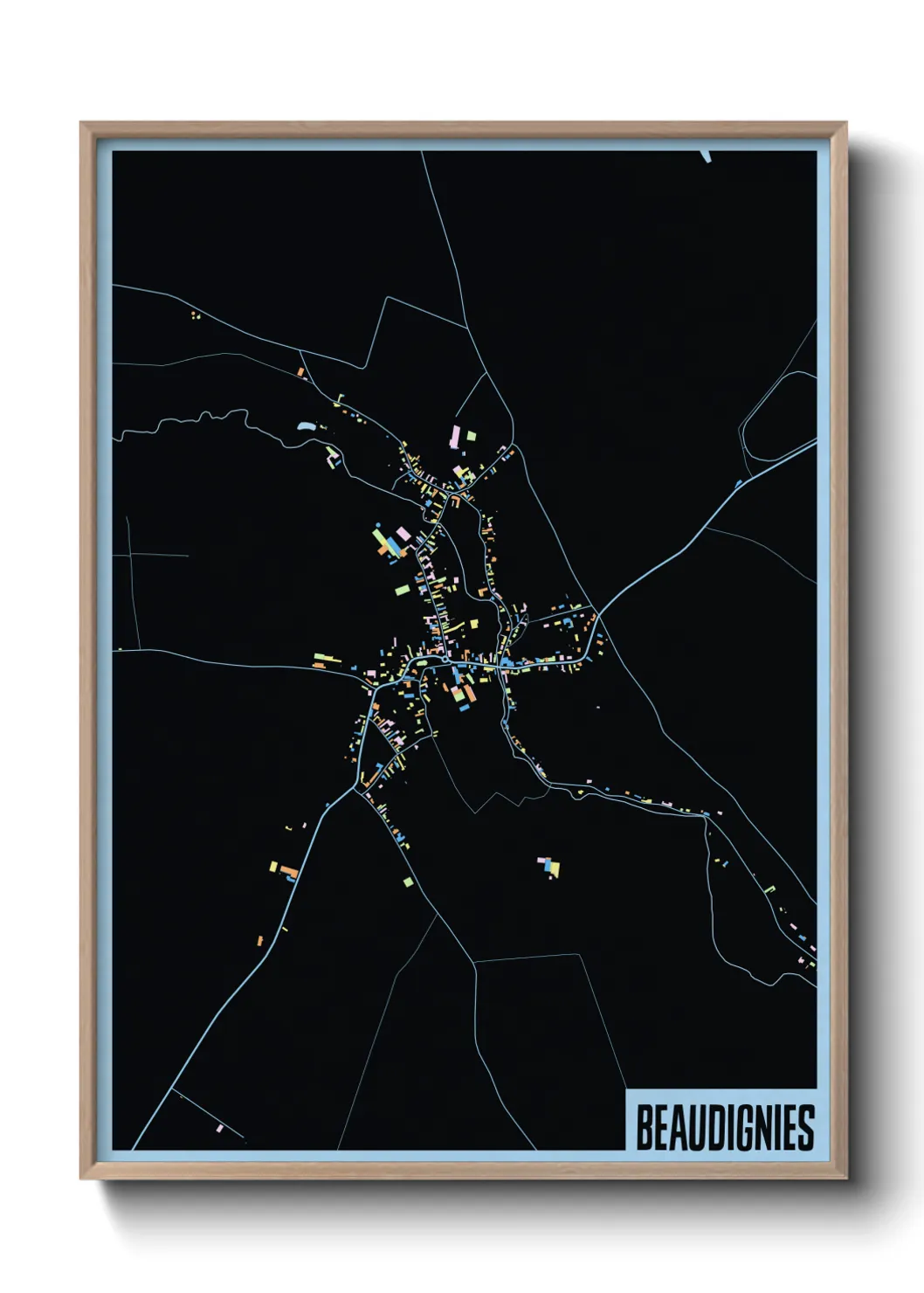 Une affiche de carte sur Beaudignies